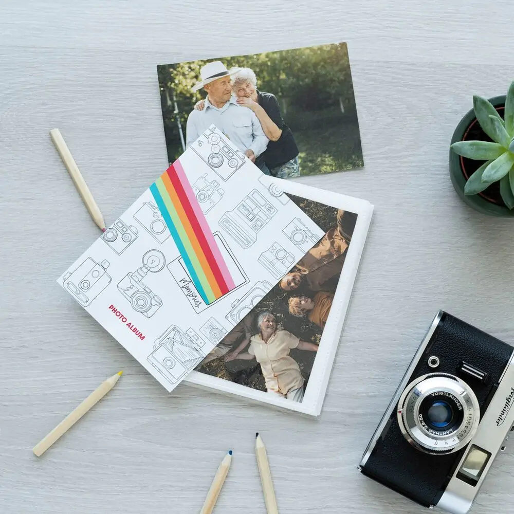 Fotoalbum na fotografie z vintage fotoaparátu produktová fotografia