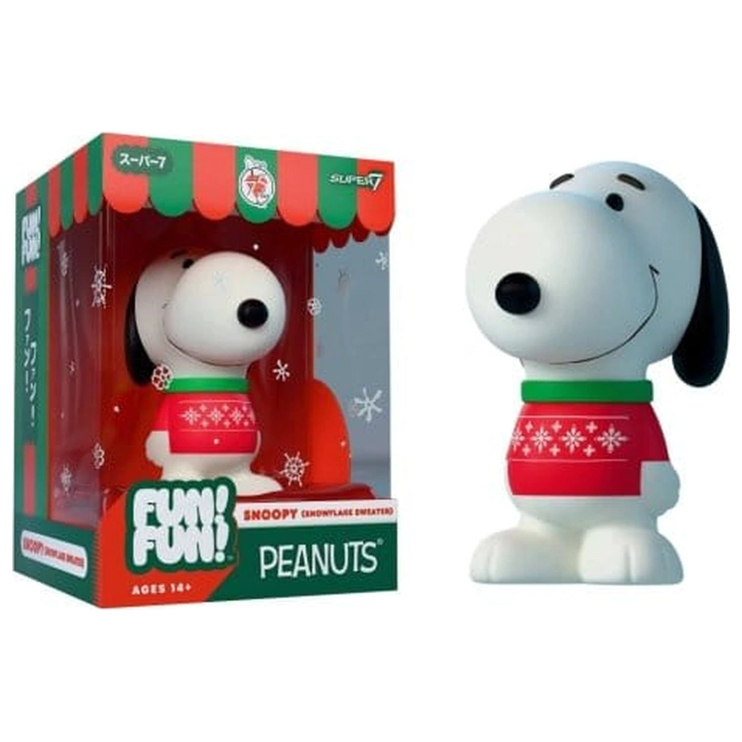Vintage Peanuts Zábava! Zábava! Mini figúrka Wave 03 Holiday Snoopy (Snehuliakový sveter) produktová fotografia
