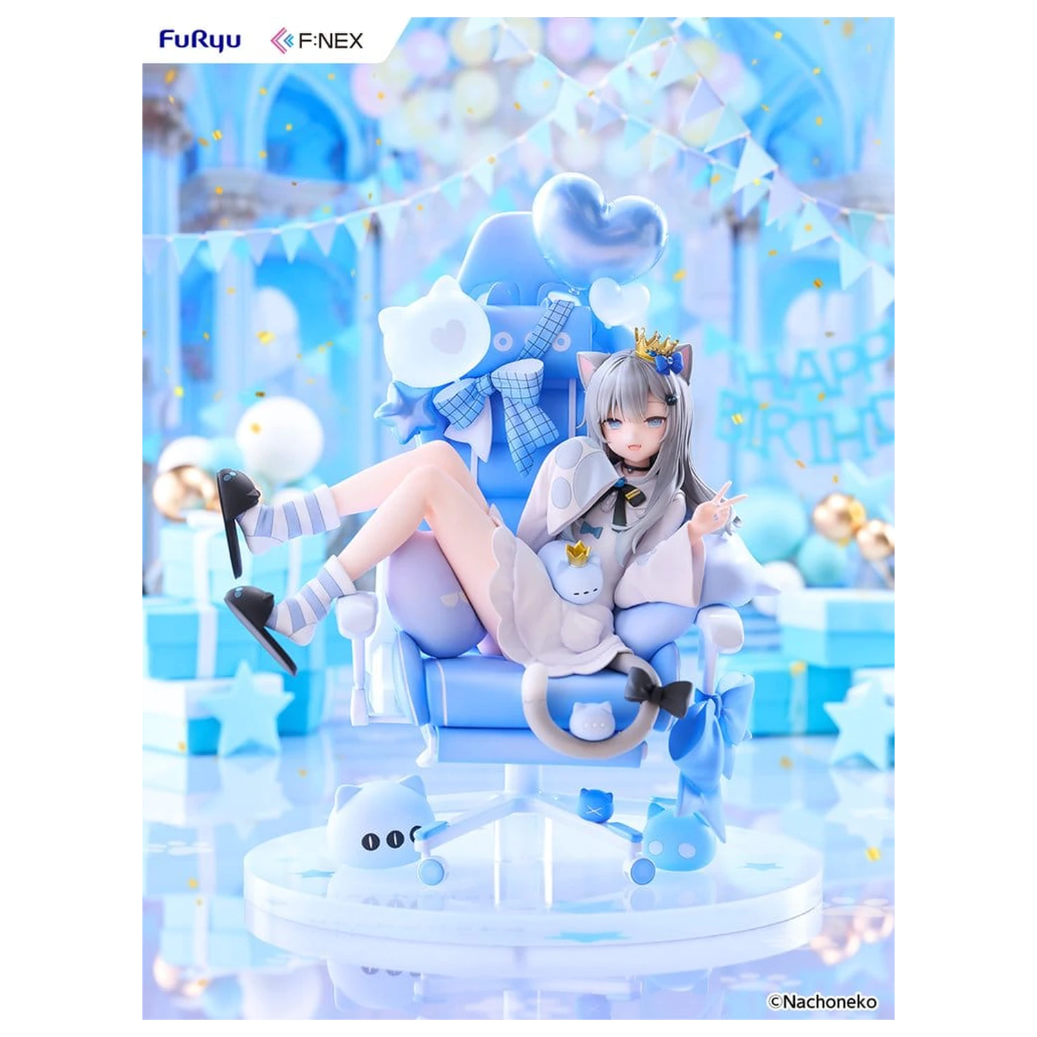 Virtual YouTuber F:NEX PVC figúrka 1/7 Nachoneko Birthday Ver. 24 cm produktová fotografia
