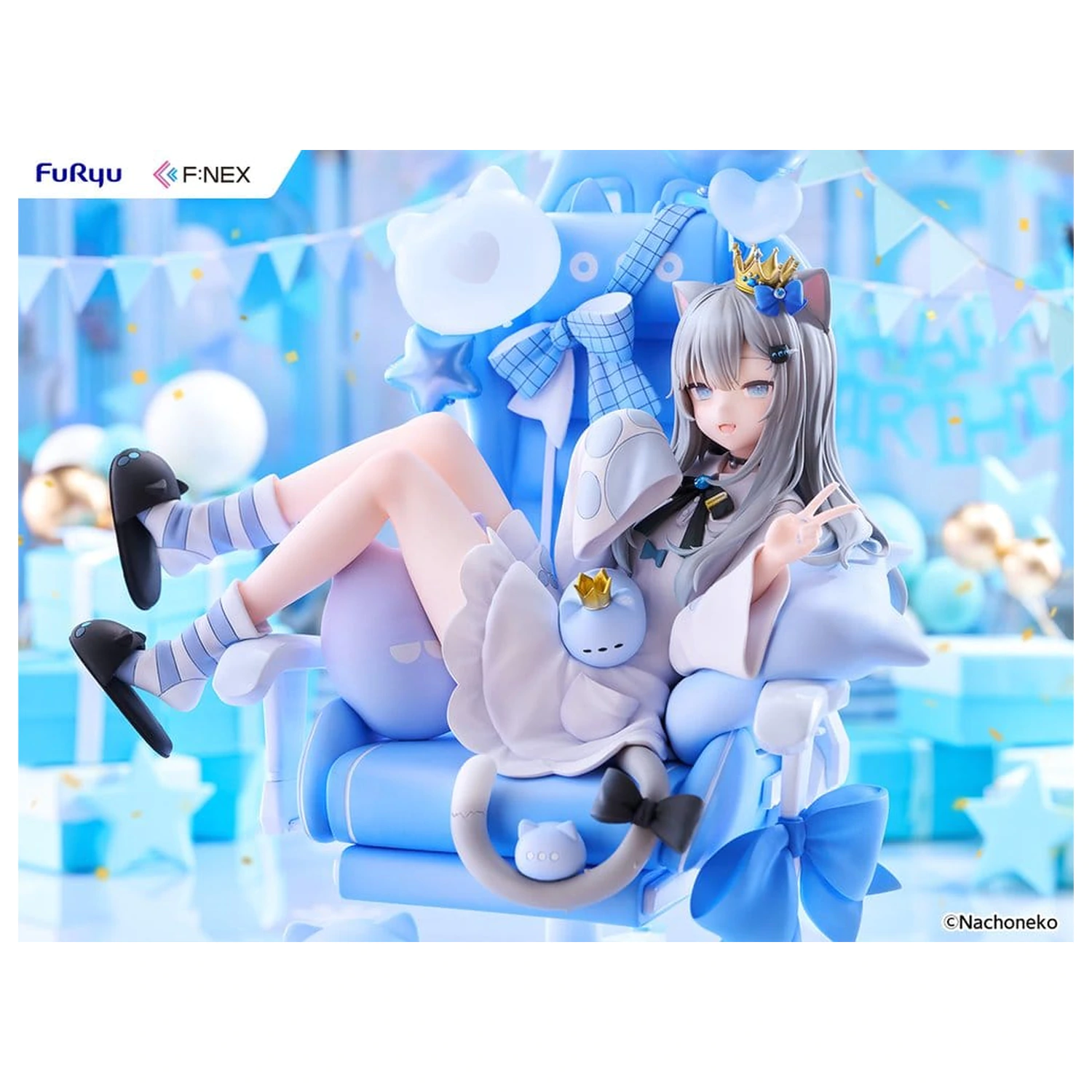 Virtual YouTuber F:NEX PVC figúrka 1/7 Nachoneko Birthday Ver. 24 cm produktová fotografia