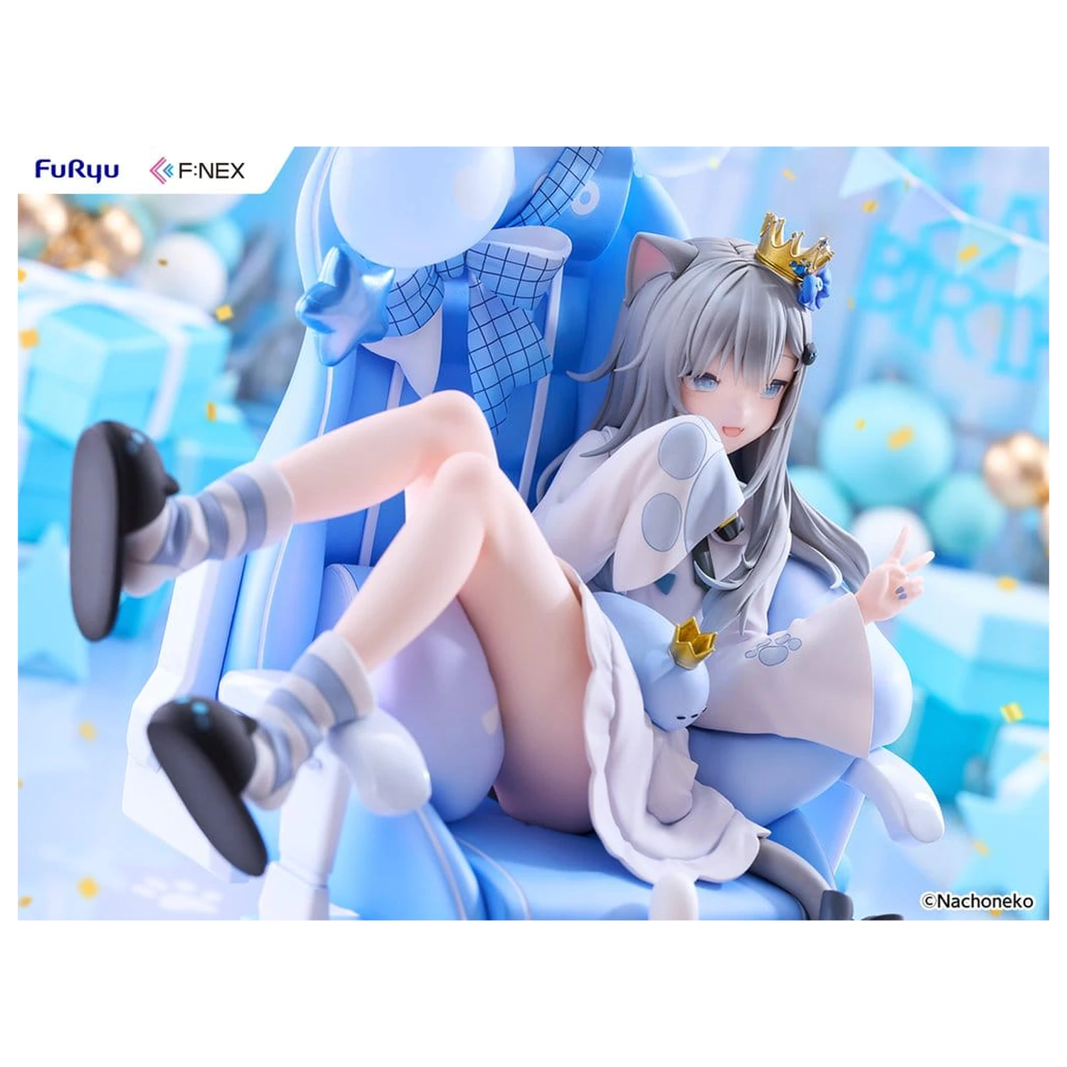 Virtual YouTuber F:NEX PVC figúrka 1/7 Nachoneko Birthday Ver. 24 cm produktová fotografia