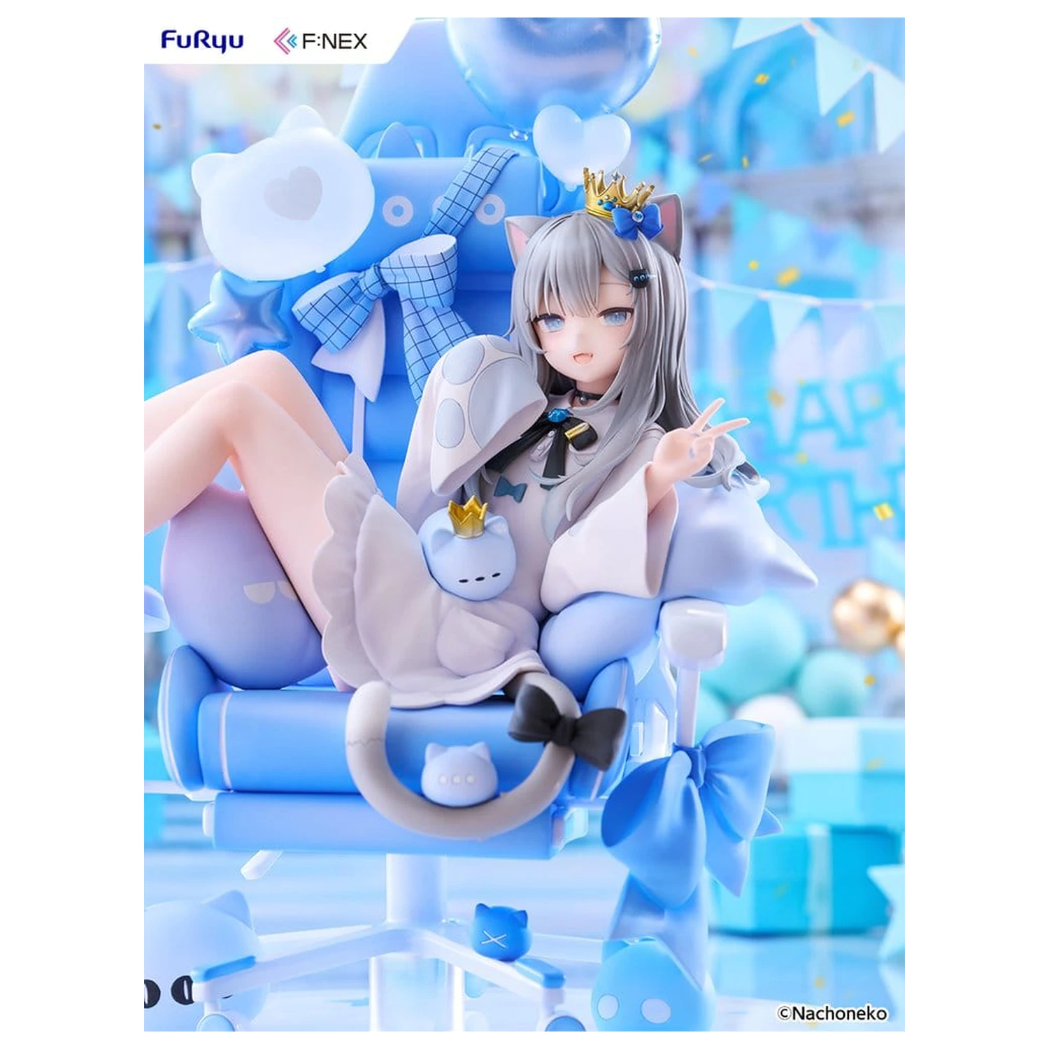Virtual YouTuber F:NEX PVC figúrka 1/7 Nachoneko Birthday Ver. 24 cm produktová fotografia