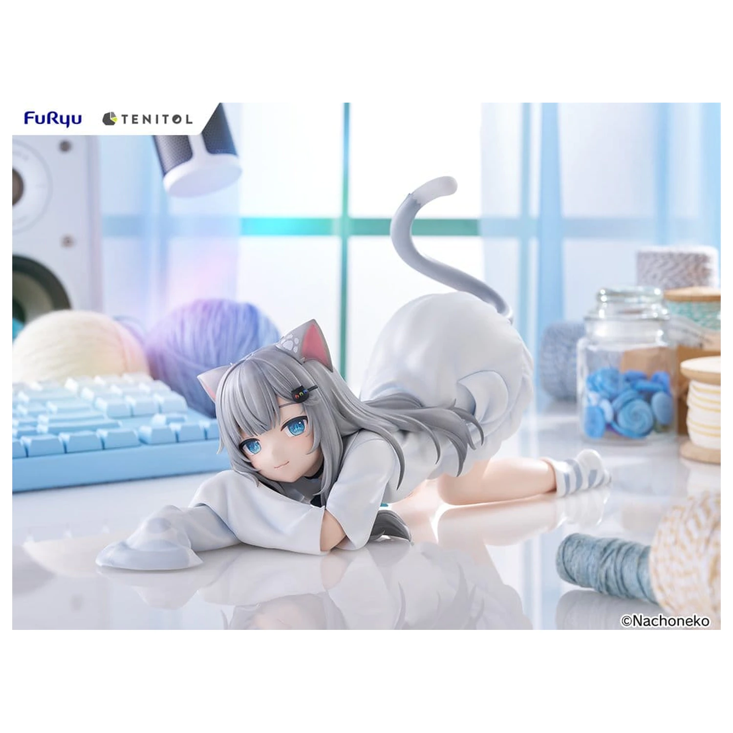 Virtual Youtuber Tenitol Big Noodle Stopper PVC figúrka Nachoneko 18 cm produktová fotografia