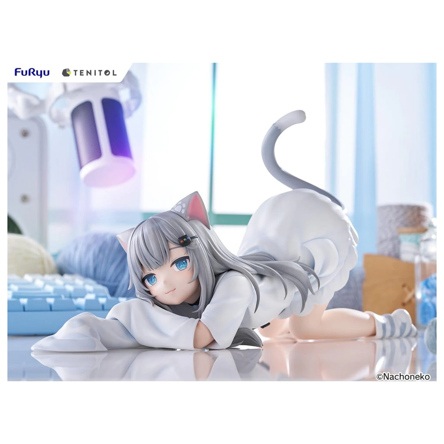 Virtual Youtuber Tenitol Big Noodle Stopper PVC figúrka Nachoneko 18 cm produktová fotografia