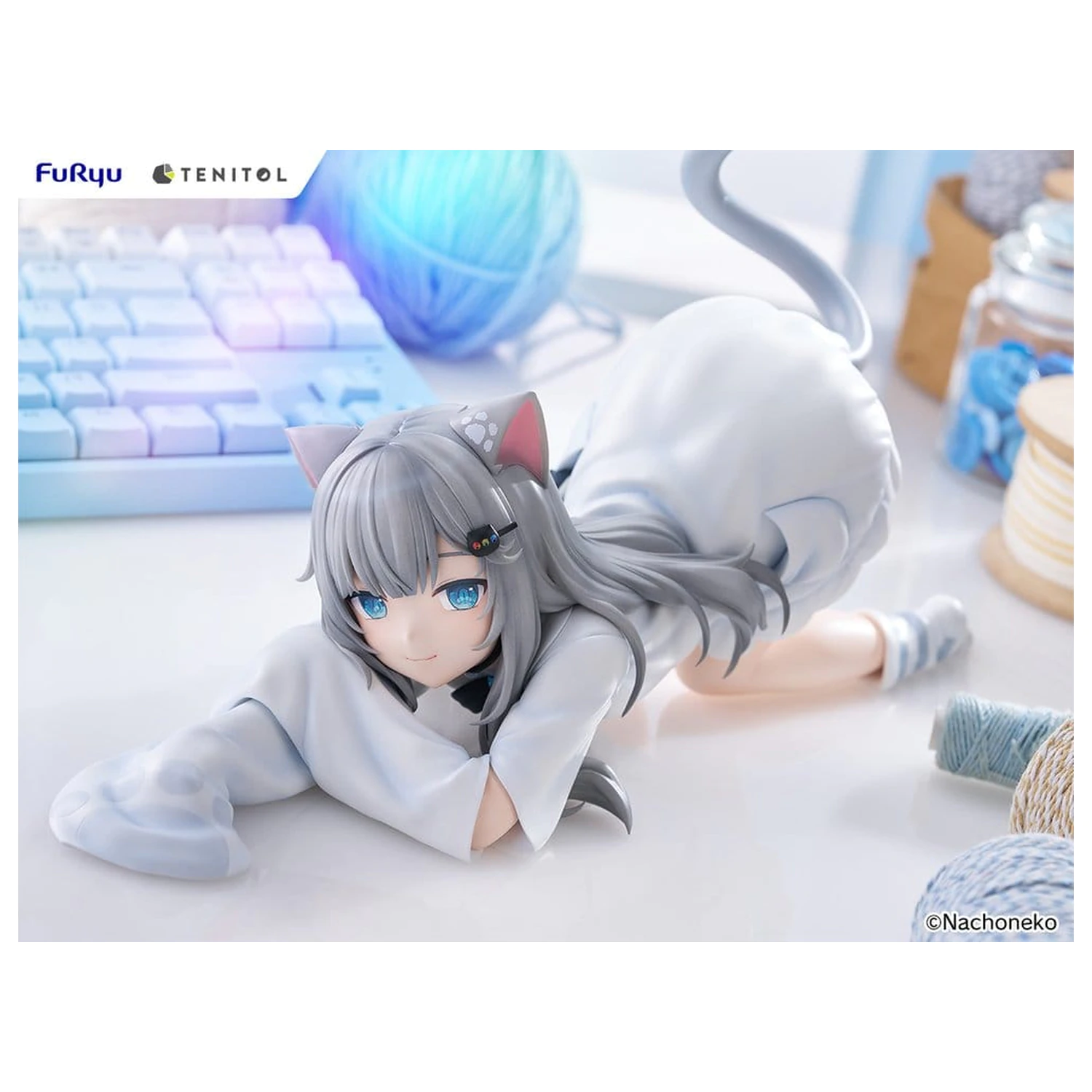 Virtual Youtuber Tenitol Big Noodle Stopper PVC figúrka Nachoneko 18 cm produktová fotografia