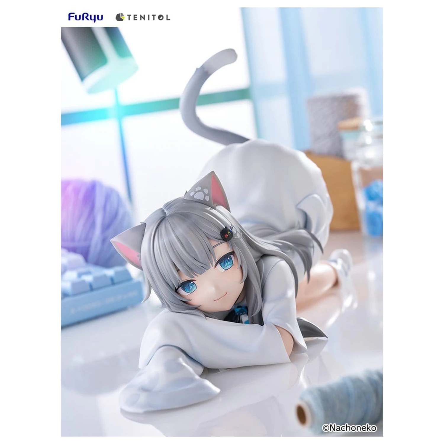 Virtual Youtuber Tenitol Big Noodle Stopper PVC figúrka Nachoneko 18 cm produktová fotografia