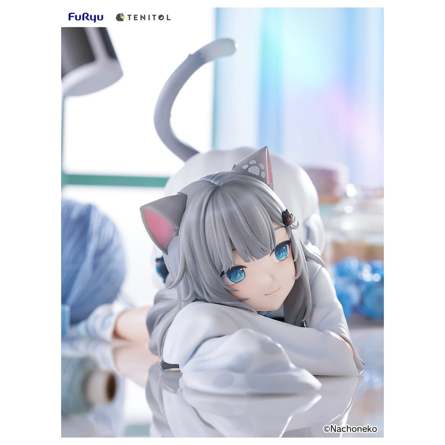 Virtual Youtuber Tenitol Big Noodle Stopper PVC figúrka Nachoneko 18 cm produktová fotografia