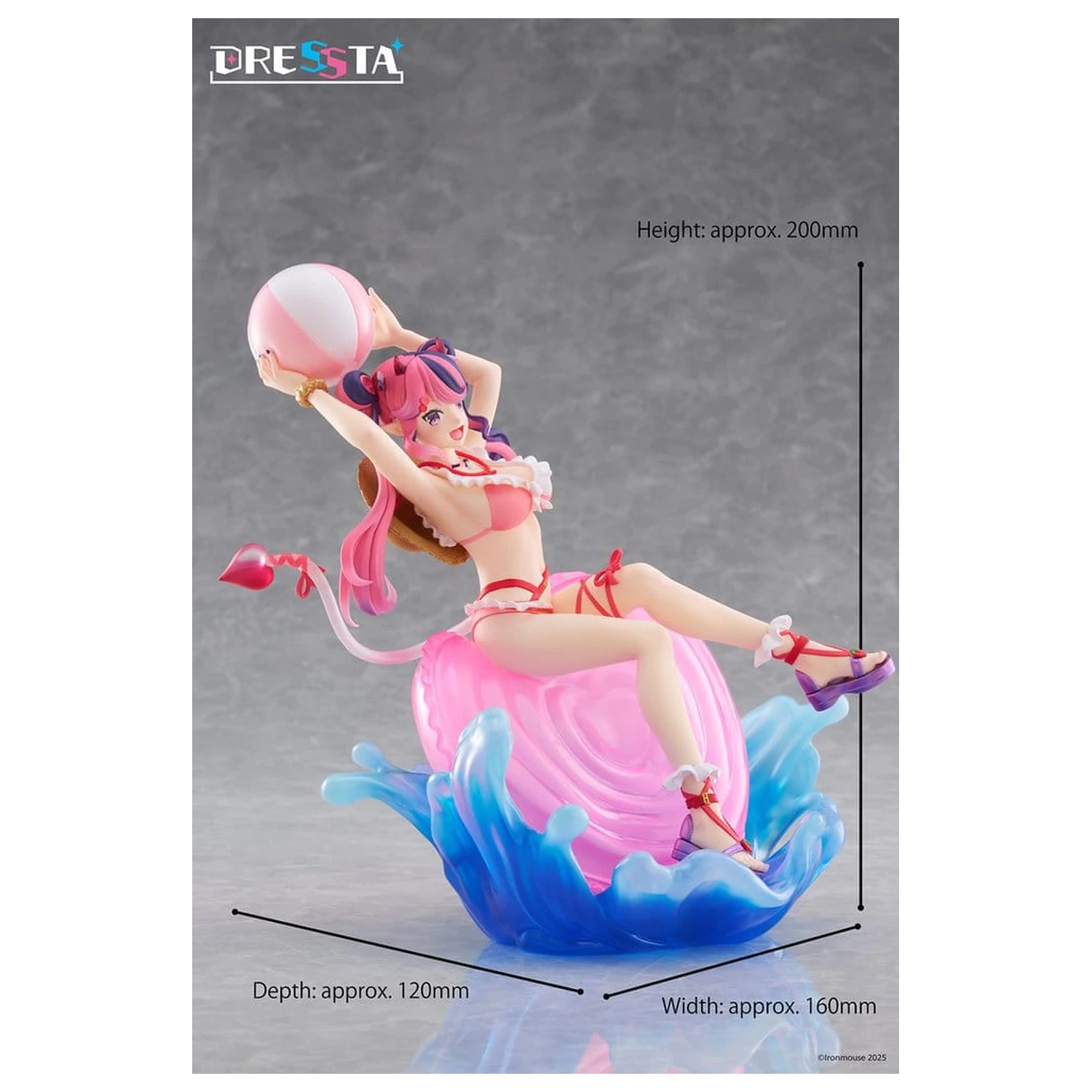 VTuber Dressta PVC socha Ironmouse 20 cm produktová fotografia
