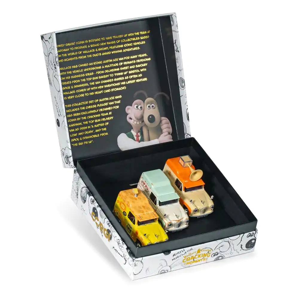 Wallace & Gromit Die Cast Model 1/43 Austin A35 Van Collection - Cheese Please!, Top Bun, Spick & Spanmobile produktová fotografia
