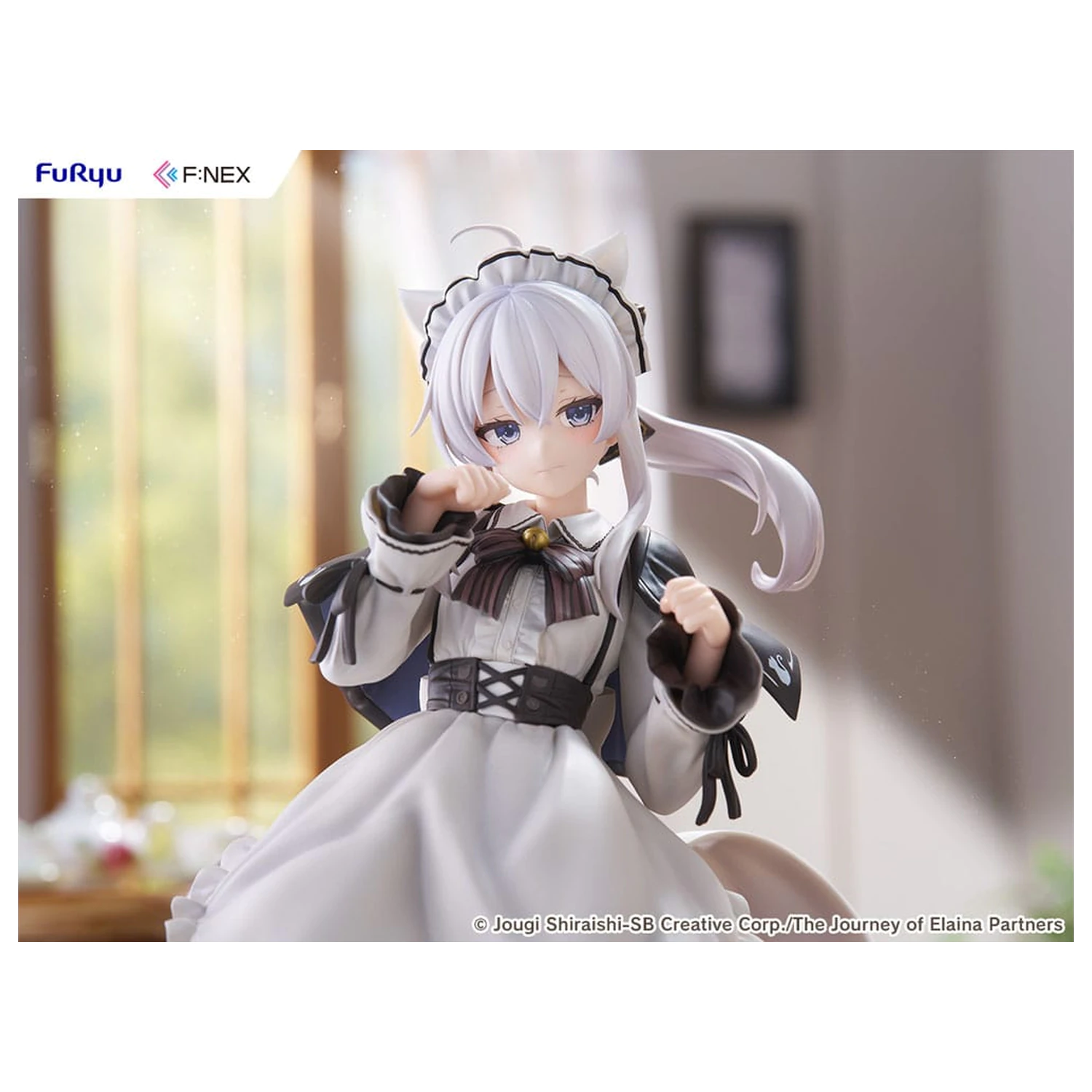 Wandering Witch: The Journey of Elaina F:NEX PVC Socha 1/7 Elaina Maid costume with cat ears Ver. 24 cm produktová fotografia