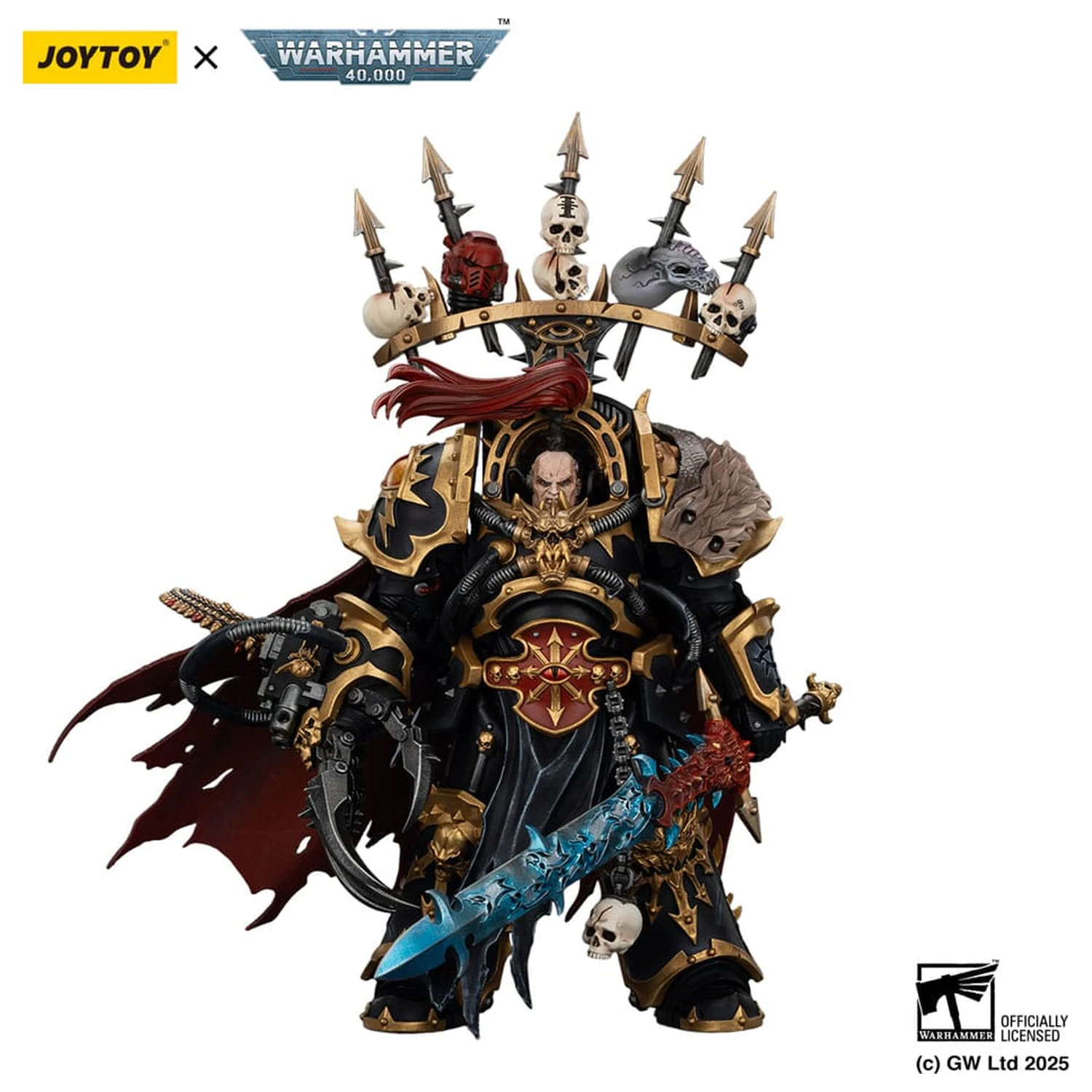 Warhammer 40,000 Akčná figúrka Black Legion Abaddon the Despoiler s Drach'nyen a The Talo 16 cm produktová fotografia