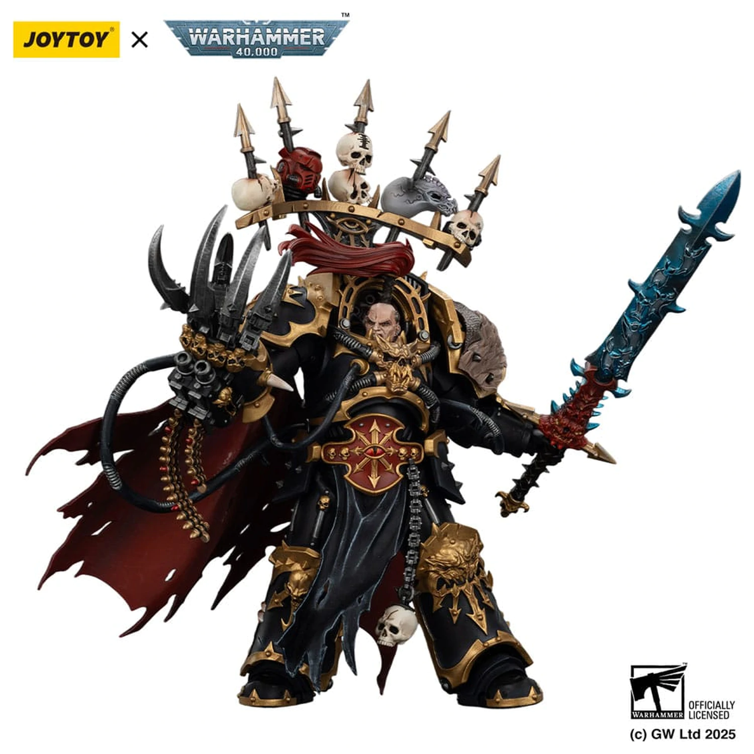 Warhammer 40,000 Akčná figúrka Black Legion Abaddon the Despoiler s Drach'nyen a The Talo 16 cm produktová fotografia