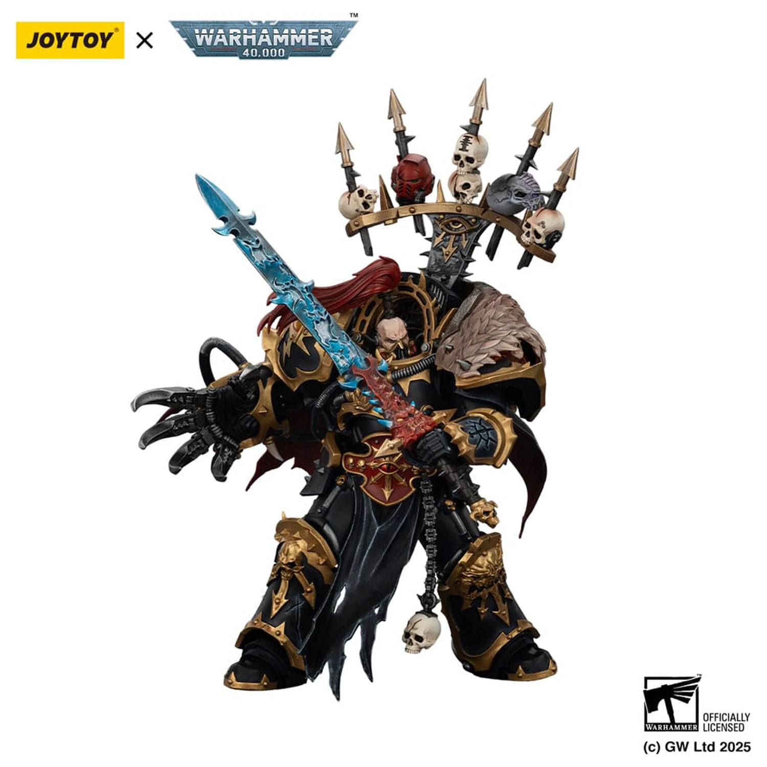 Warhammer 40,000 Akčná figúrka Black Legion Abaddon the Despoiler s Drach'nyen a The Talo 16 cm produktová fotografia