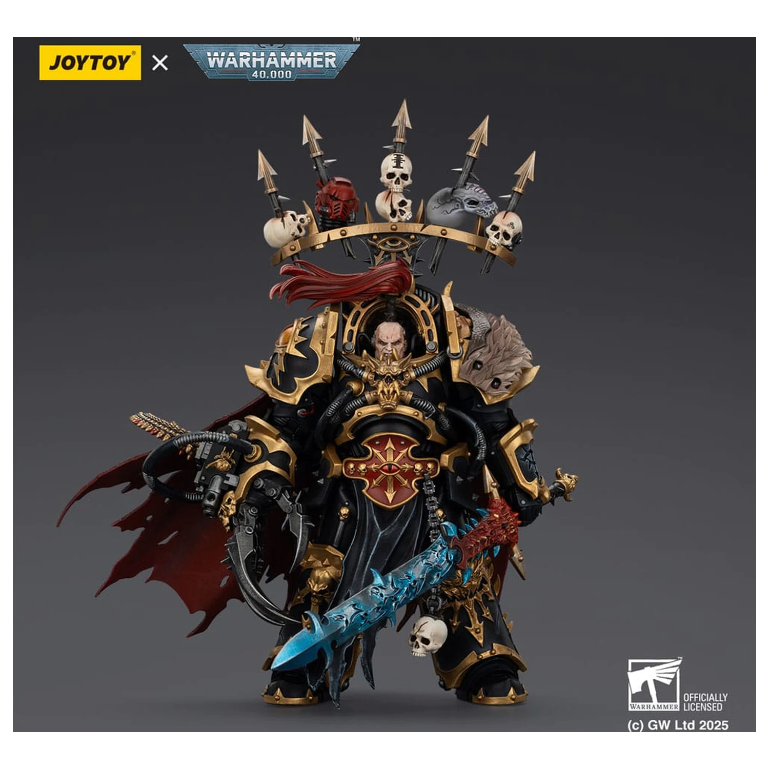 Warhammer 40,000 Akčná figúrka Black Legion Abaddon the Despoiler s Drach'nyen a The Talo 16 cm produktová fotografia