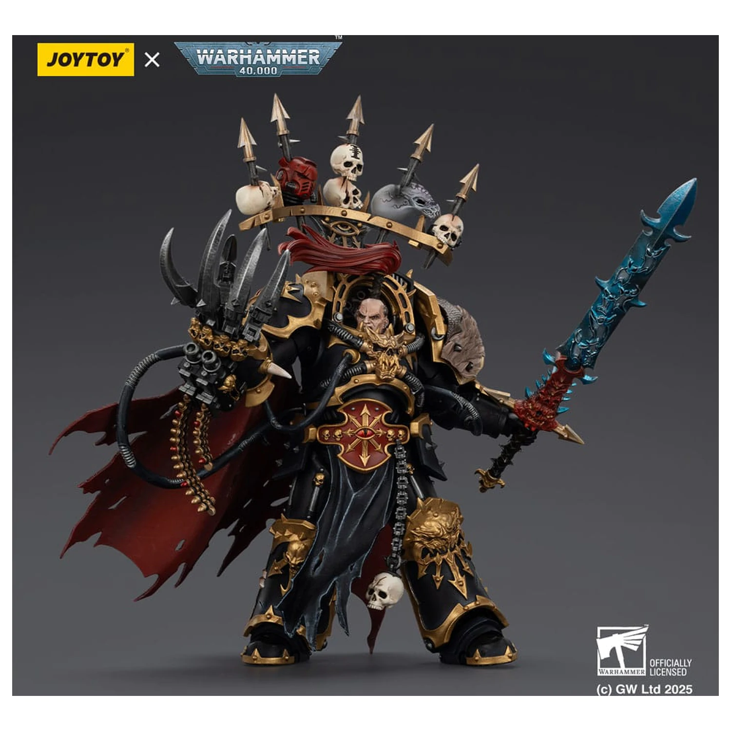 Warhammer 40,000 Akčná figúrka Black Legion Abaddon the Despoiler s Drach'nyen a The Talo 16 cm produktová fotografia