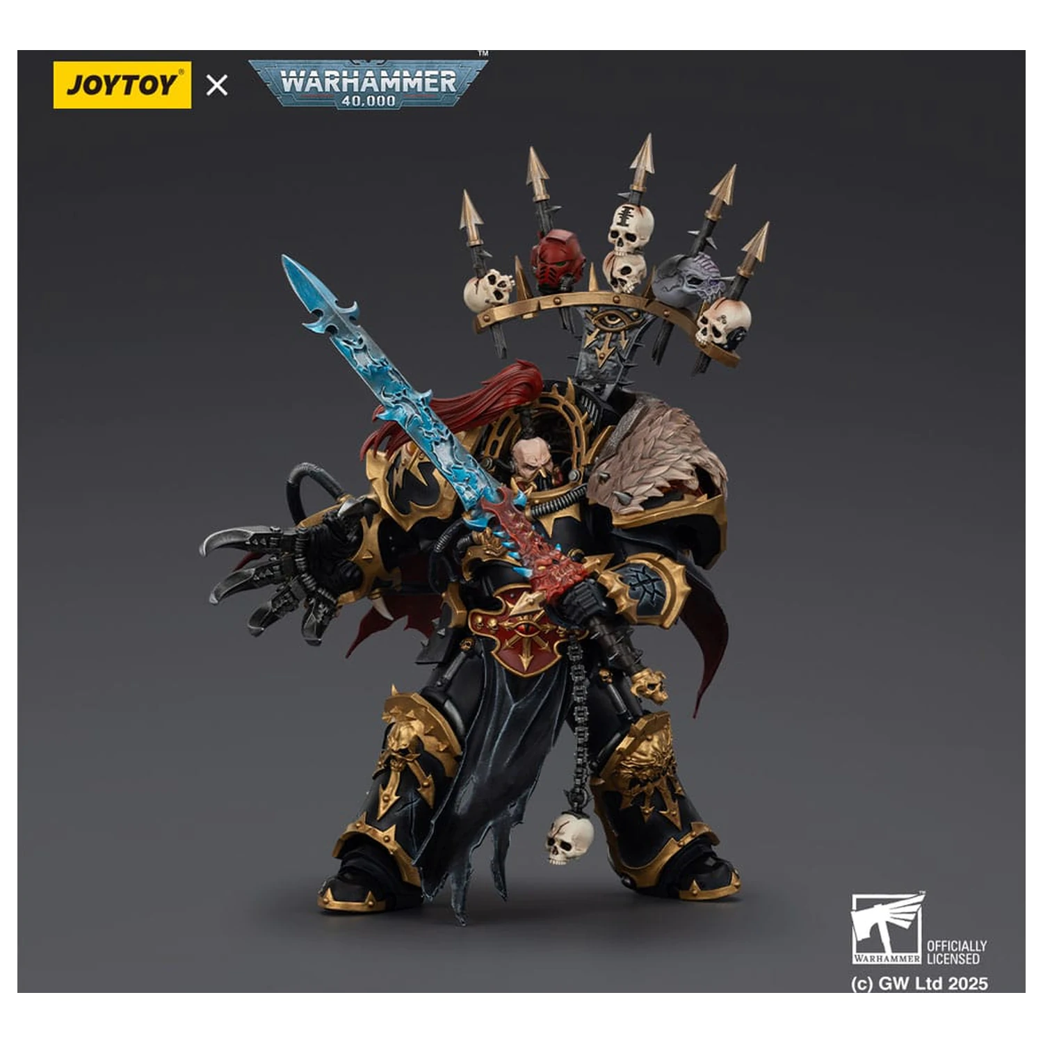 Warhammer 40,000 Akčná figúrka Black Legion Abaddon the Despoiler s Drach'nyen a The Talo 16 cm produktová fotografia