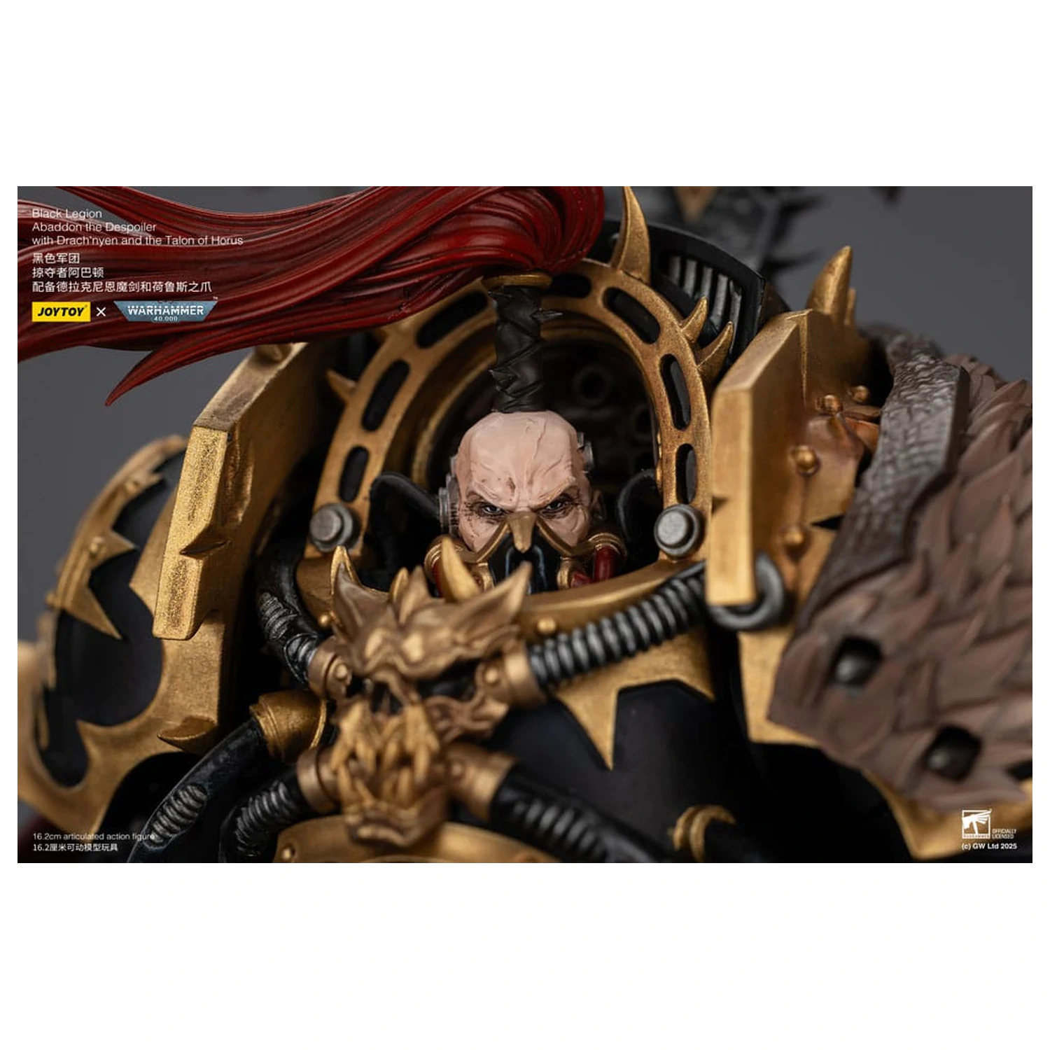 Warhammer 40,000 Akčná figúrka Black Legion Abaddon the Despoiler s Drach'nyen a The Talo 16 cm produktová fotografia