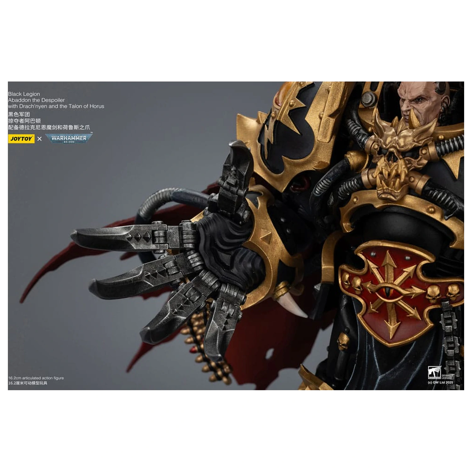 Warhammer 40,000 Akčná figúrka Black Legion Abaddon the Despoiler s Drach'nyen a The Talo 16 cm produktová fotografia