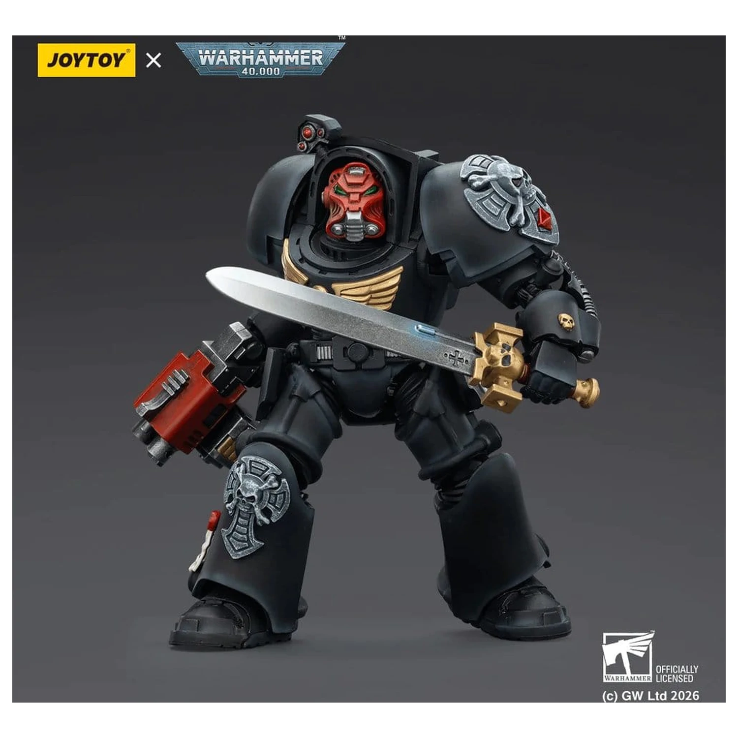 Warhammer 40,000 Action Figure Black Templars Terminator 1 s Power Sword a Storm Bolter 14 cm produktová fotografia