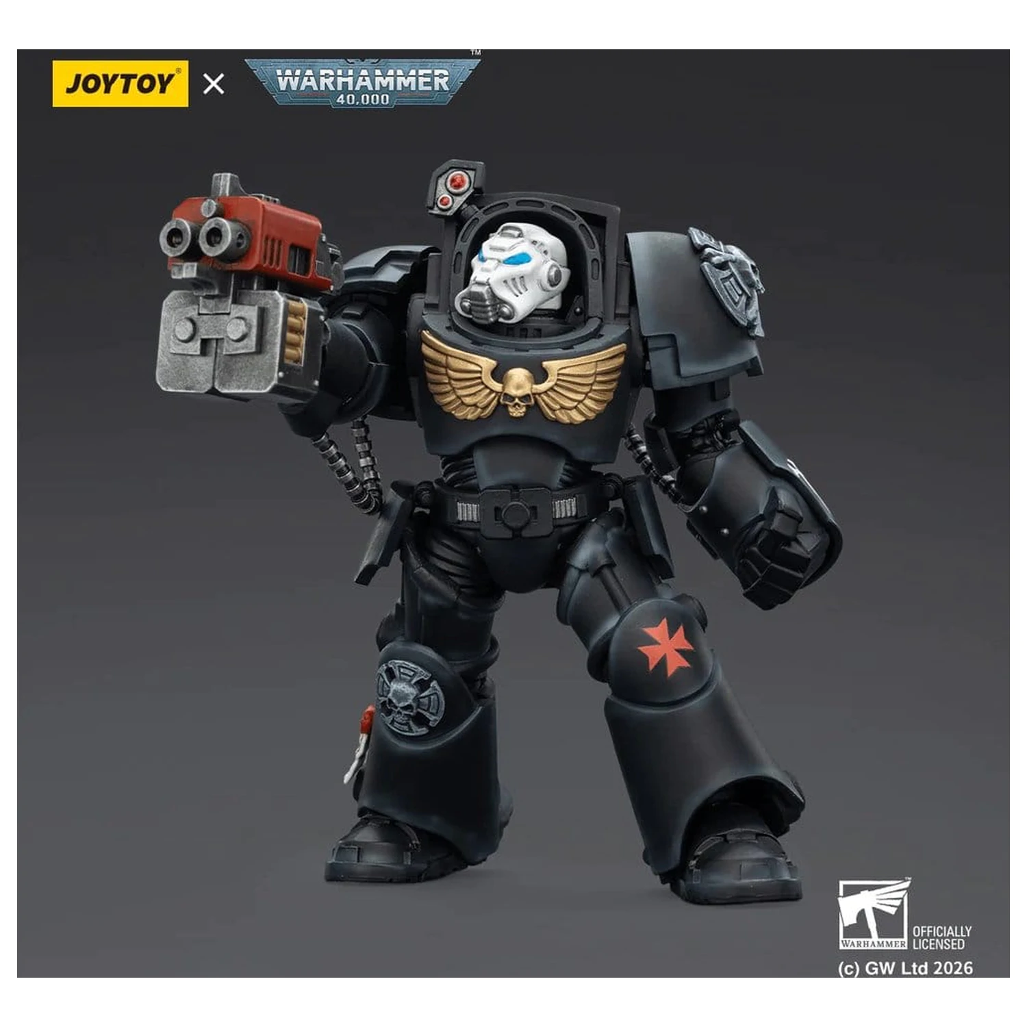 Warhammer 40,000 Akčná figúrka Black Templars Terminator 2 s Power Fist a Storm Bolter 14 cm produktová fotografia