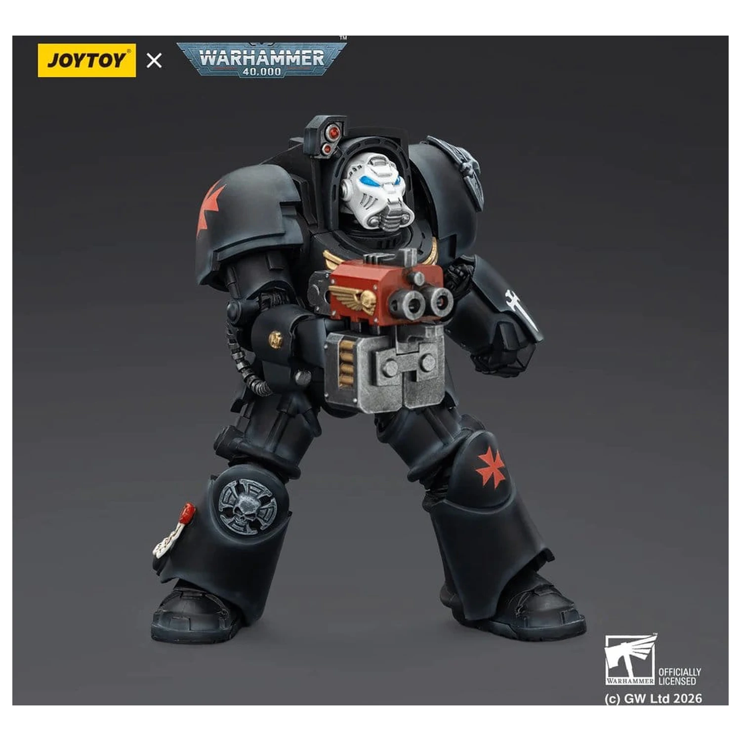 Warhammer 40,000 Akčná figúrka Black Templars Terminator 2 s Power Fist a Storm Bolter 14 cm produktová fotografia
