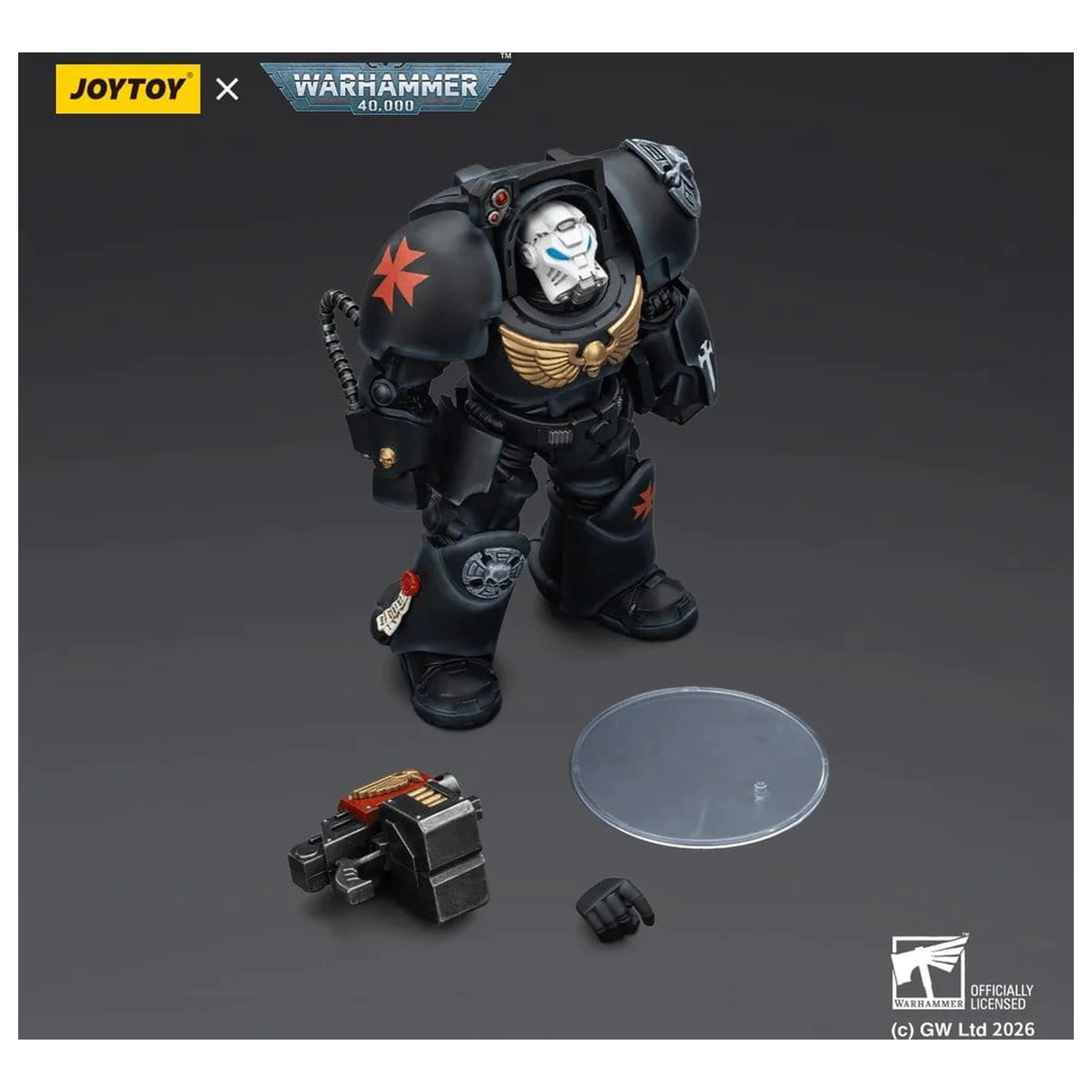 Warhammer 40,000 Akčná figúrka Black Templars Terminator 2 s Power Fist a Storm Bolter 14 cm produktová fotografia