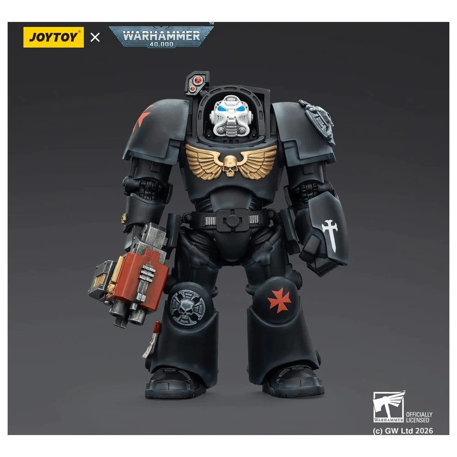 Warhammer 40,000 Akčná figúrka Black Templars Terminator 2 s Power Fist a Storm Bolter 14 cm produktová fotografia