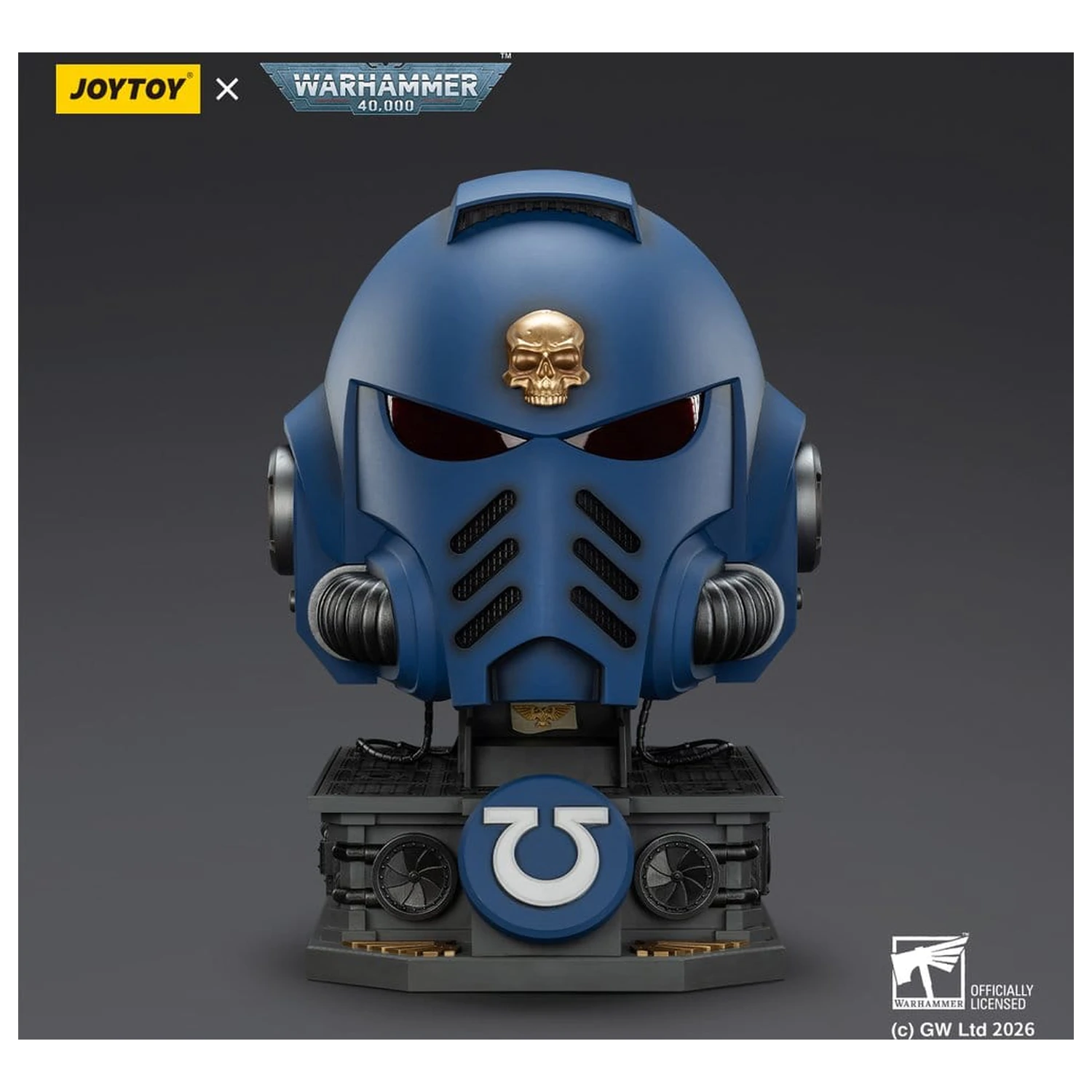 Warhammer 40,000 Captain MkX Helmet a stojan na displej Ultramarines 44 cm produktová fotografia