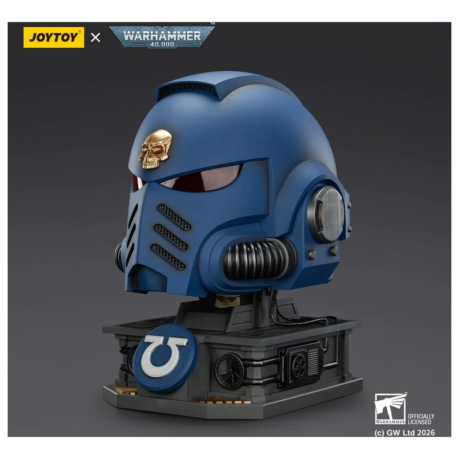 Warhammer 40,000 Captain MkX Helmet a stojan na displej Ultramarines 44 cm produktová fotografia