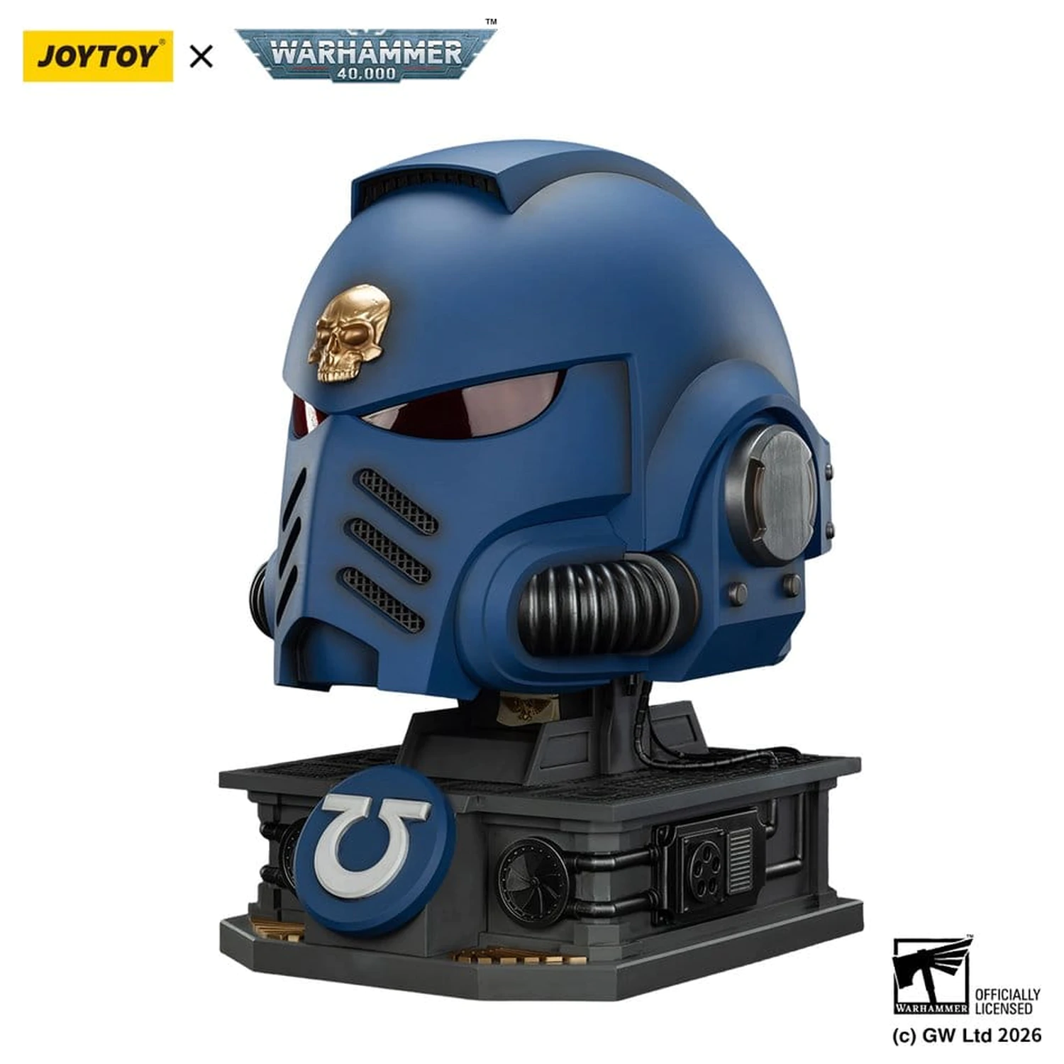 Warhammer 40,000 Captain MkX Helmet a stojan na displej Ultramarines 44 cm produktová fotografia