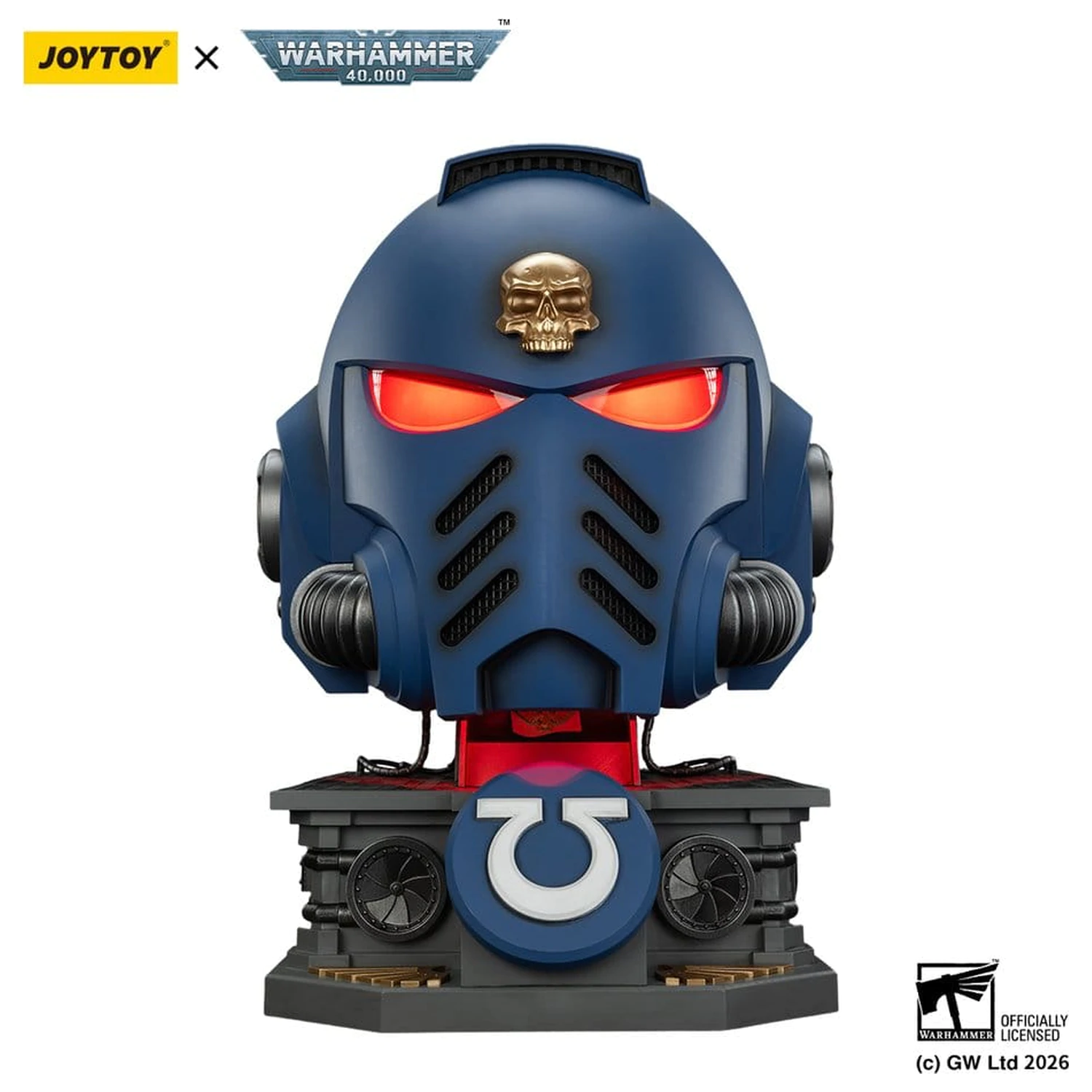 Warhammer 40,000 Captain MkX Helmet a stojan na displej Ultramarines 44 cm produktová fotografia
