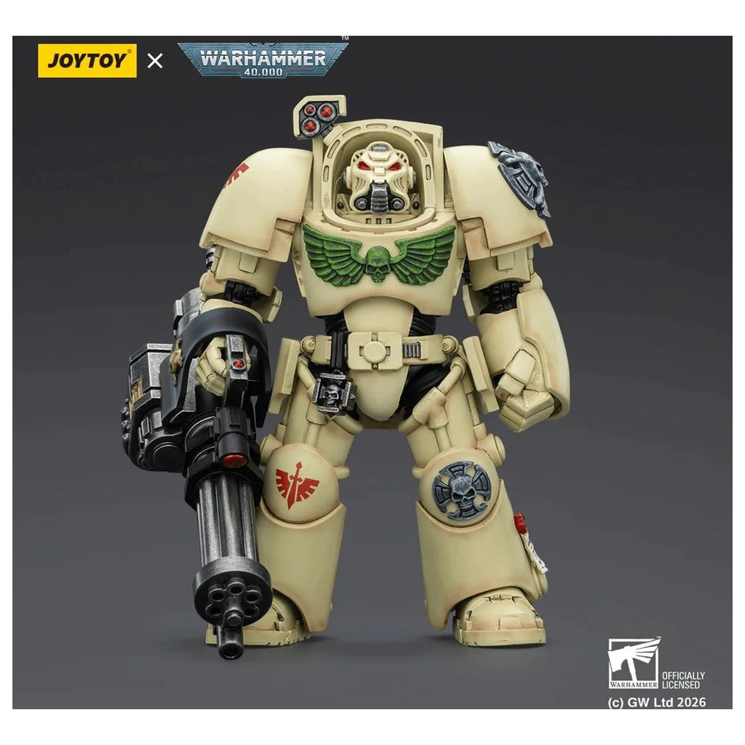 Warhammer 40,000 Action Figure Dark Angels Deathwing Terminator 3 s Power Fist a Assault Cannon 14 cm produktová fotografia