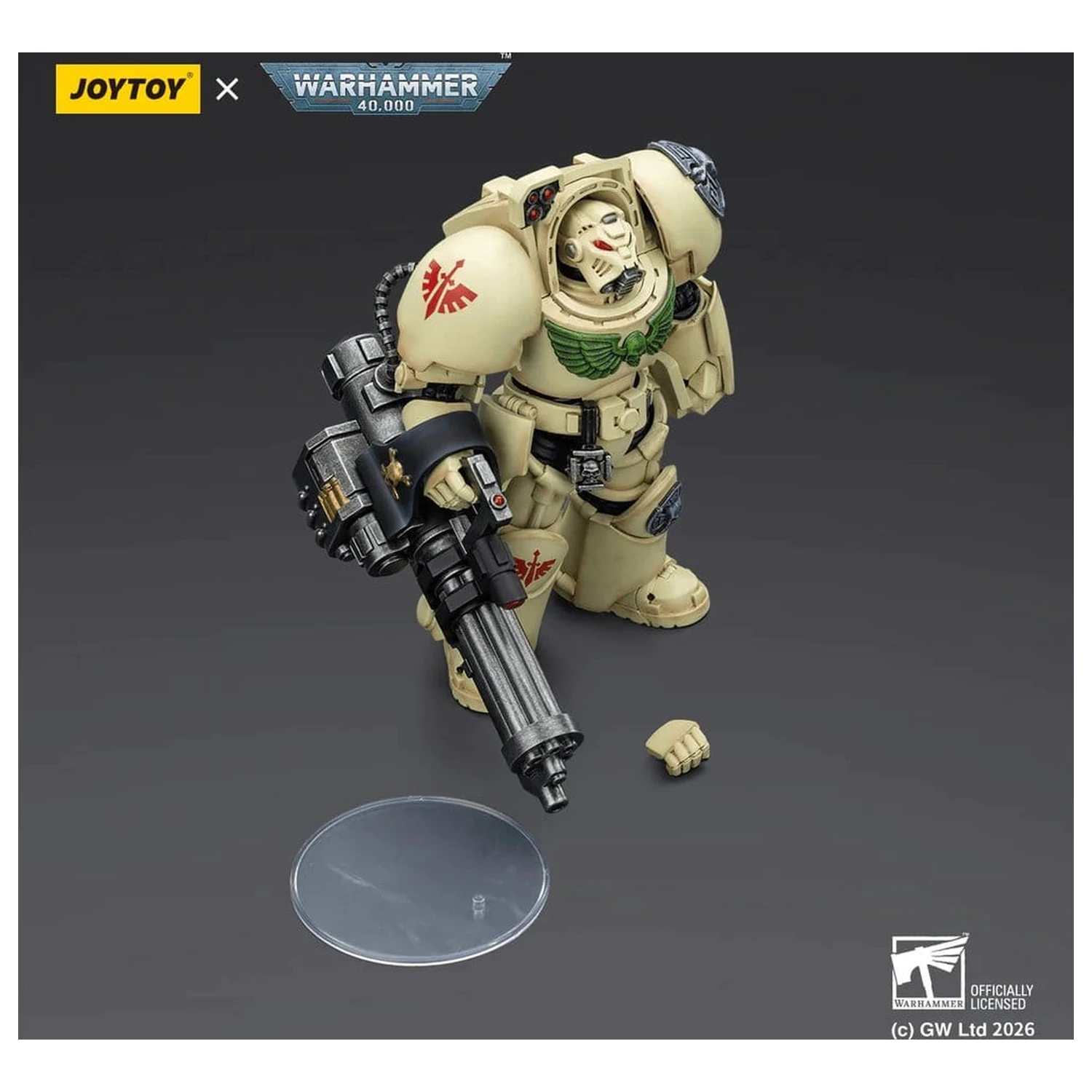 Warhammer 40,000 Action Figure Dark Angels Deathwing Terminator 3 s Power Fist a Assault Cannon 14 cm produktová fotografia