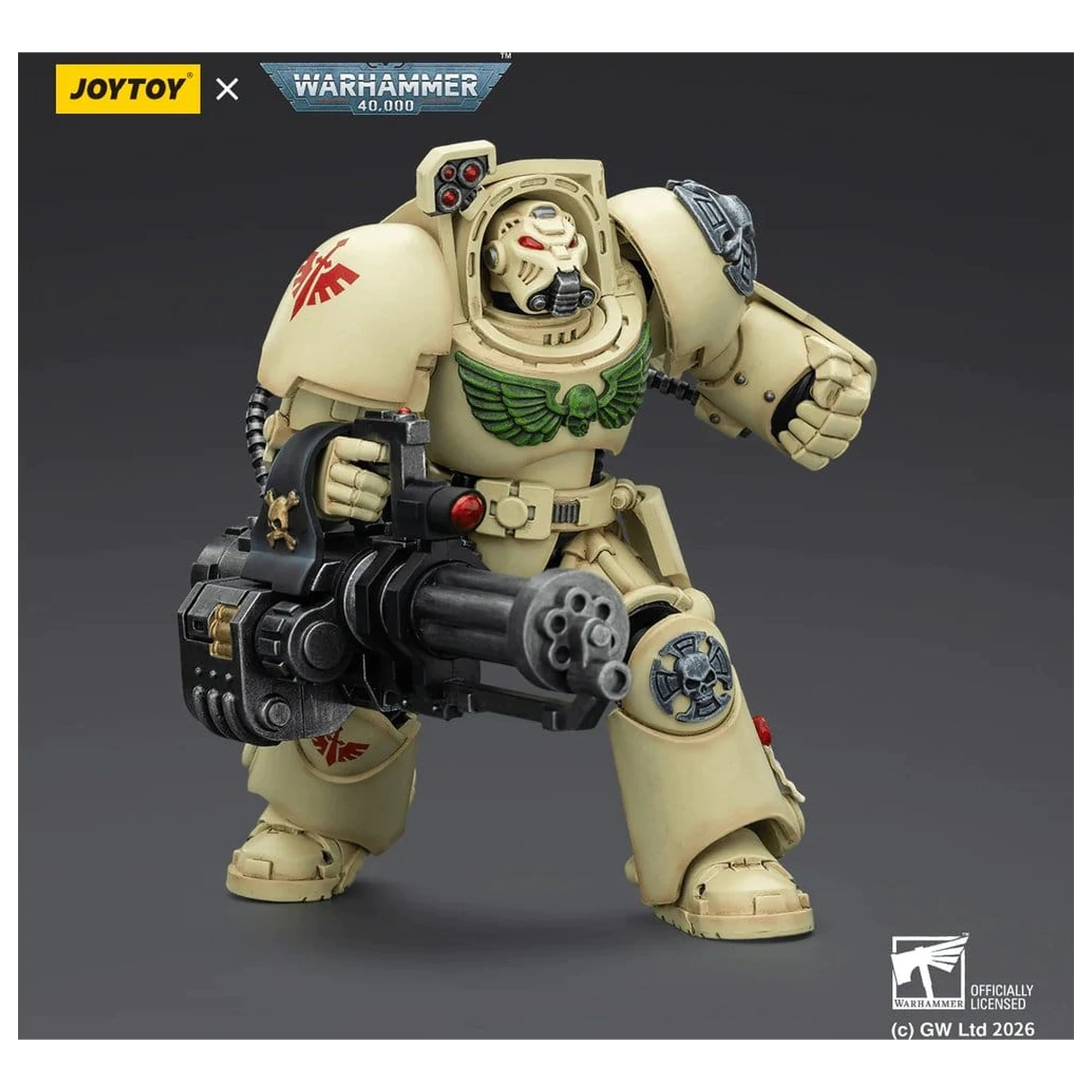Warhammer 40,000 Action Figure Dark Angels Deathwing Terminator 3 s Power Fist a Assault Cannon 14 cm produktová fotografia