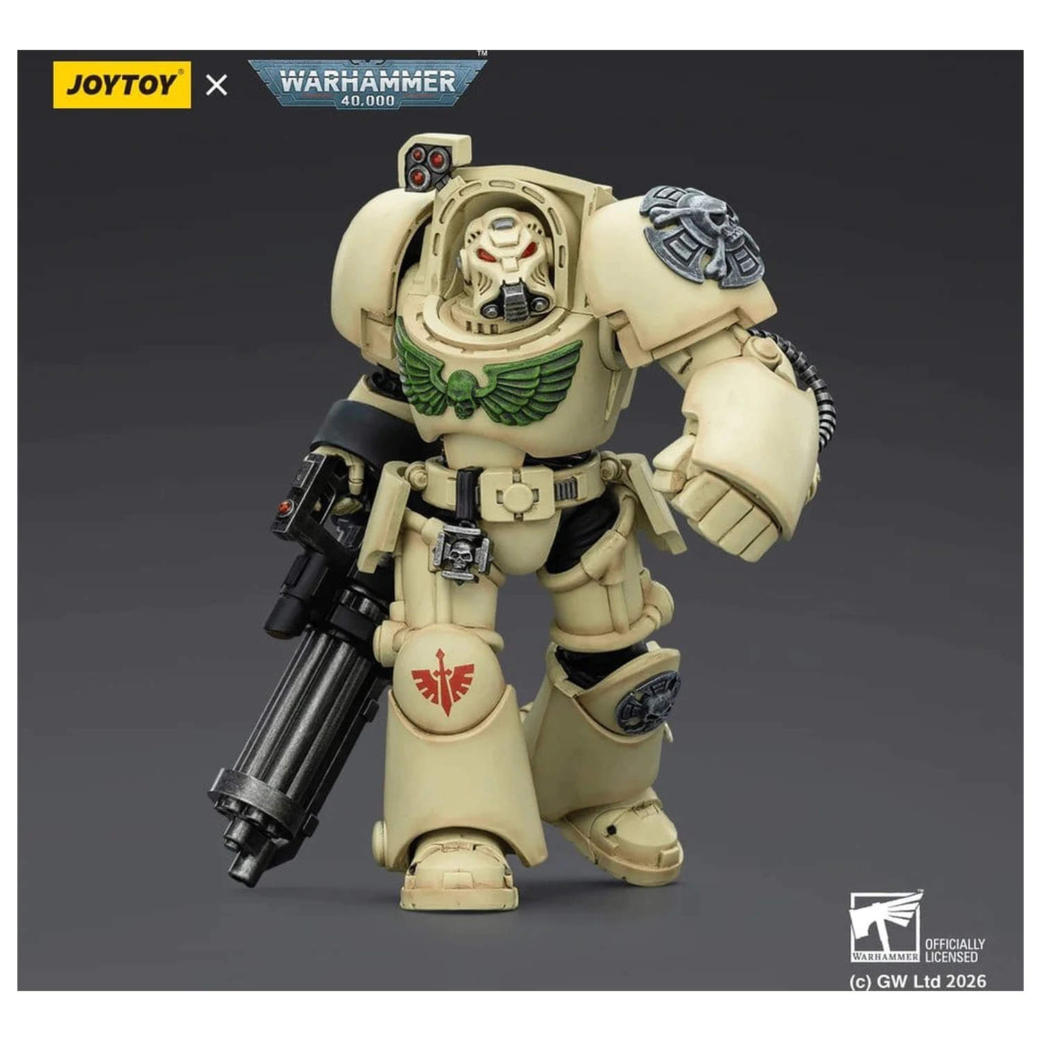 Warhammer 40,000 Action Figure Dark Angels Deathwing Terminator 3 s Power Fist a Assault Cannon 14 cm produktová fotografia