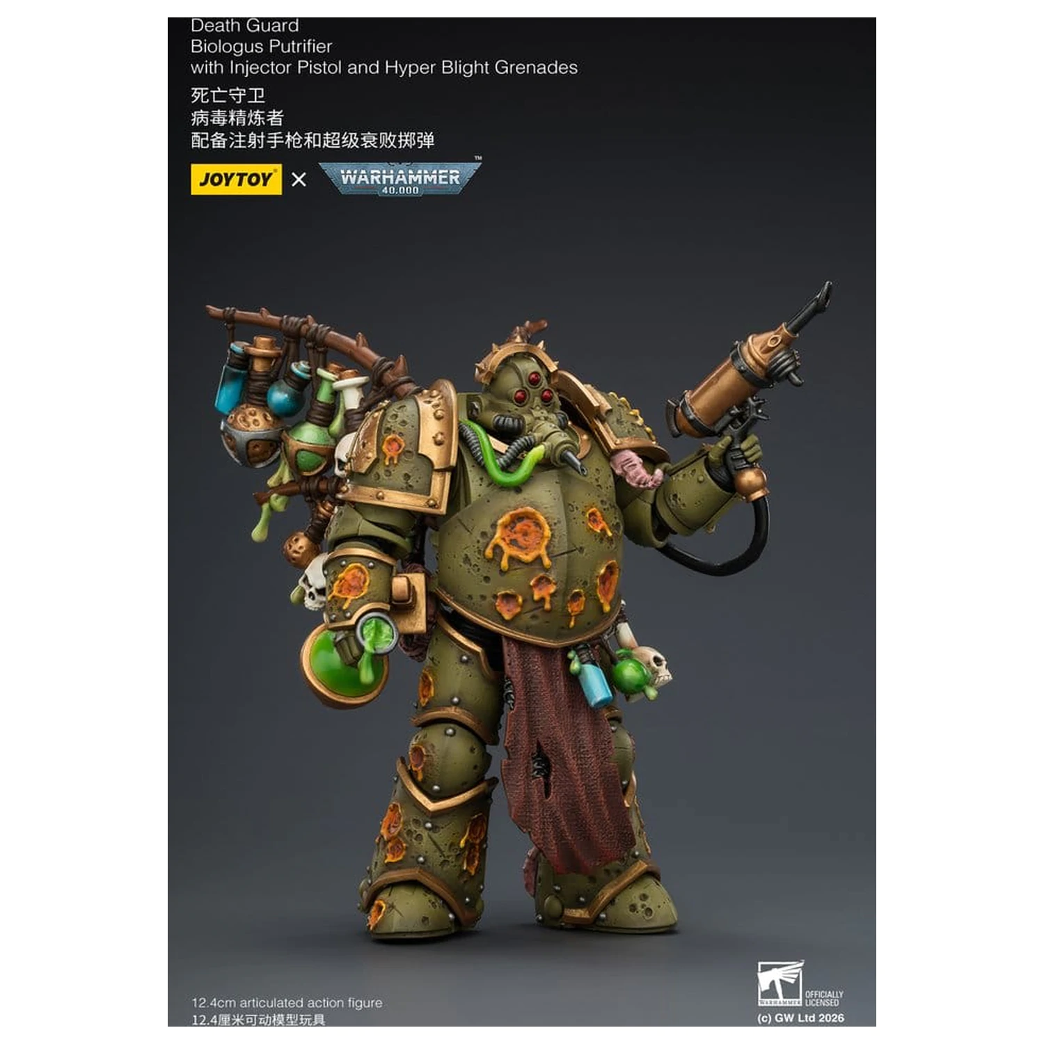 Warhammer 40,000 akčná figúrka Death Guard Biologus Putrifier 12 cm produktová fotografia