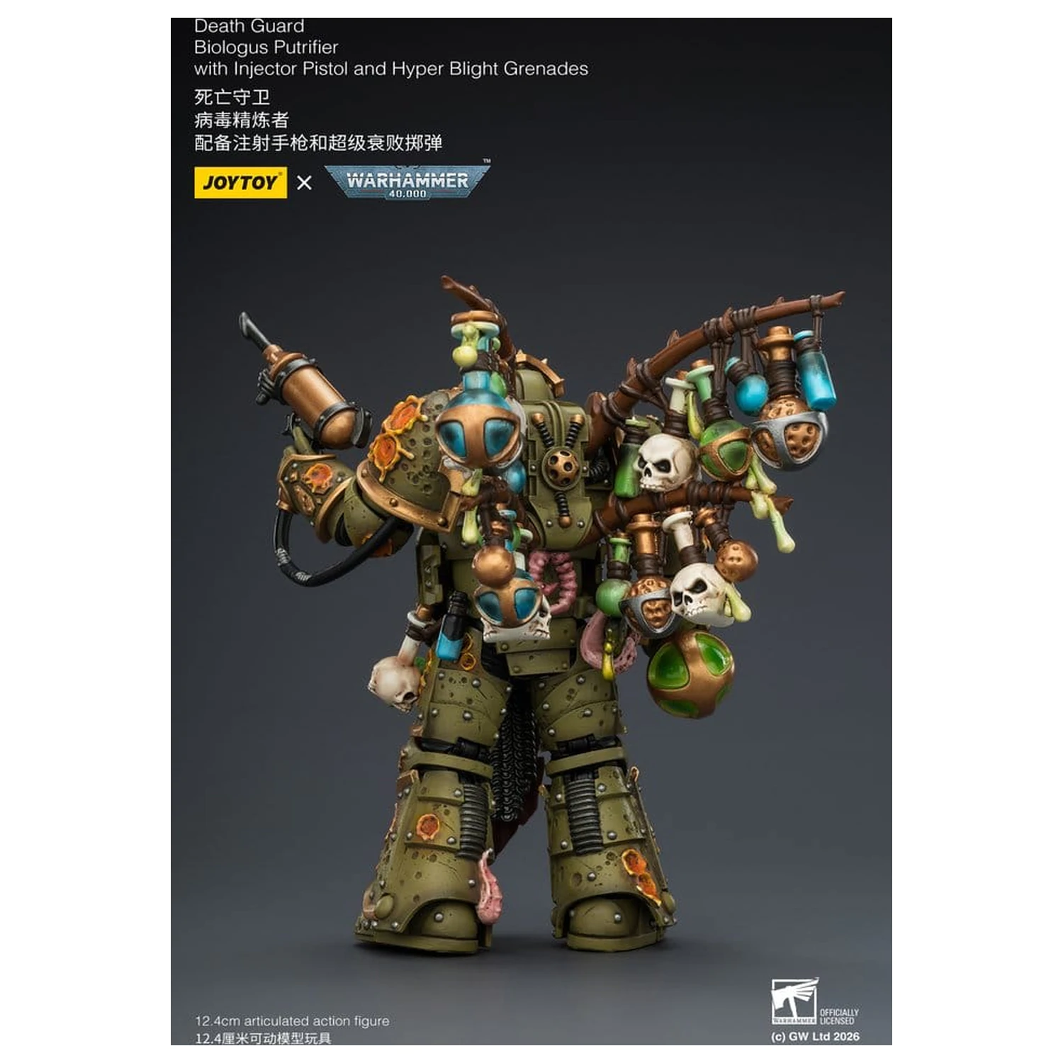 Warhammer 40,000 akčná figúrka Death Guard Biologus Putrifier 12 cm produktová fotografia