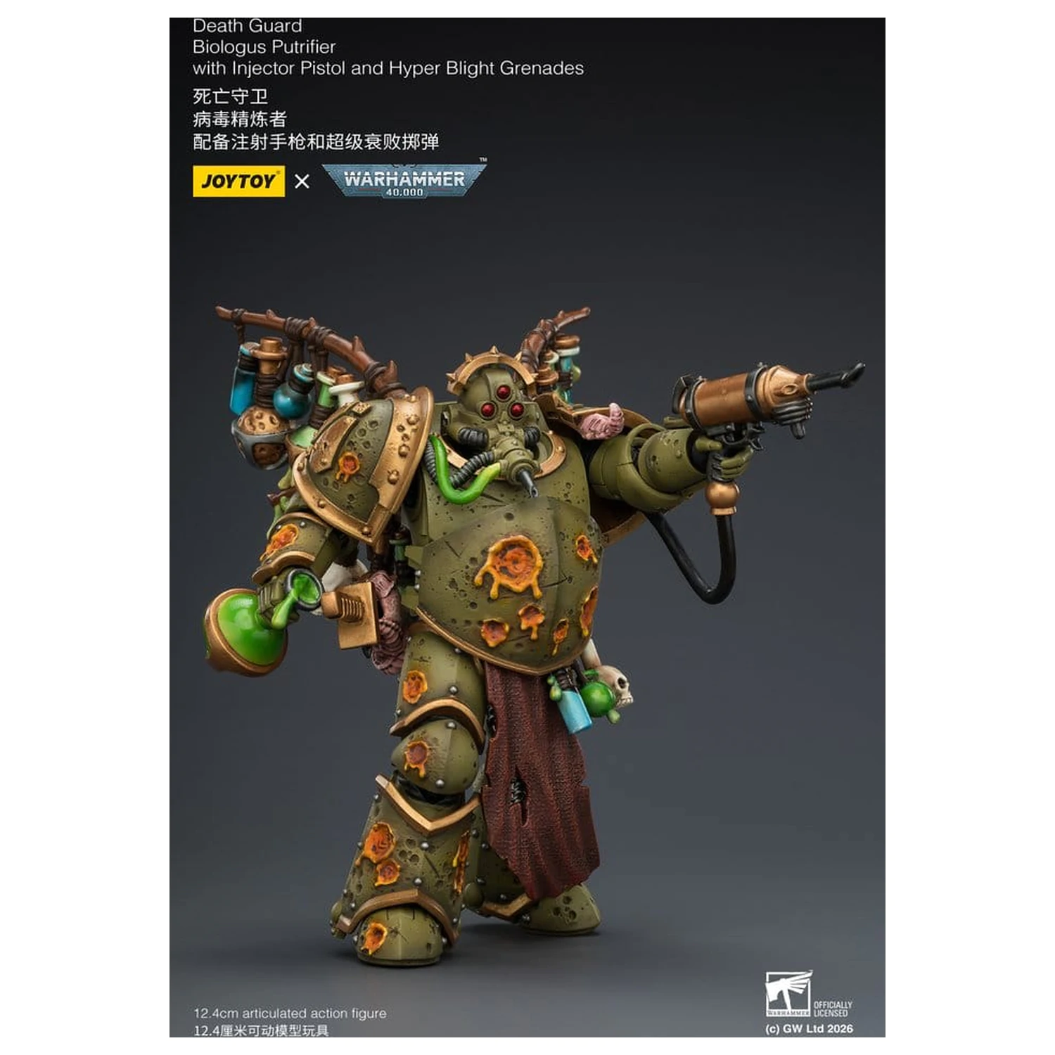 Warhammer 40,000 akčná figúrka Death Guard Biologus Putrifier 12 cm produktová fotografia