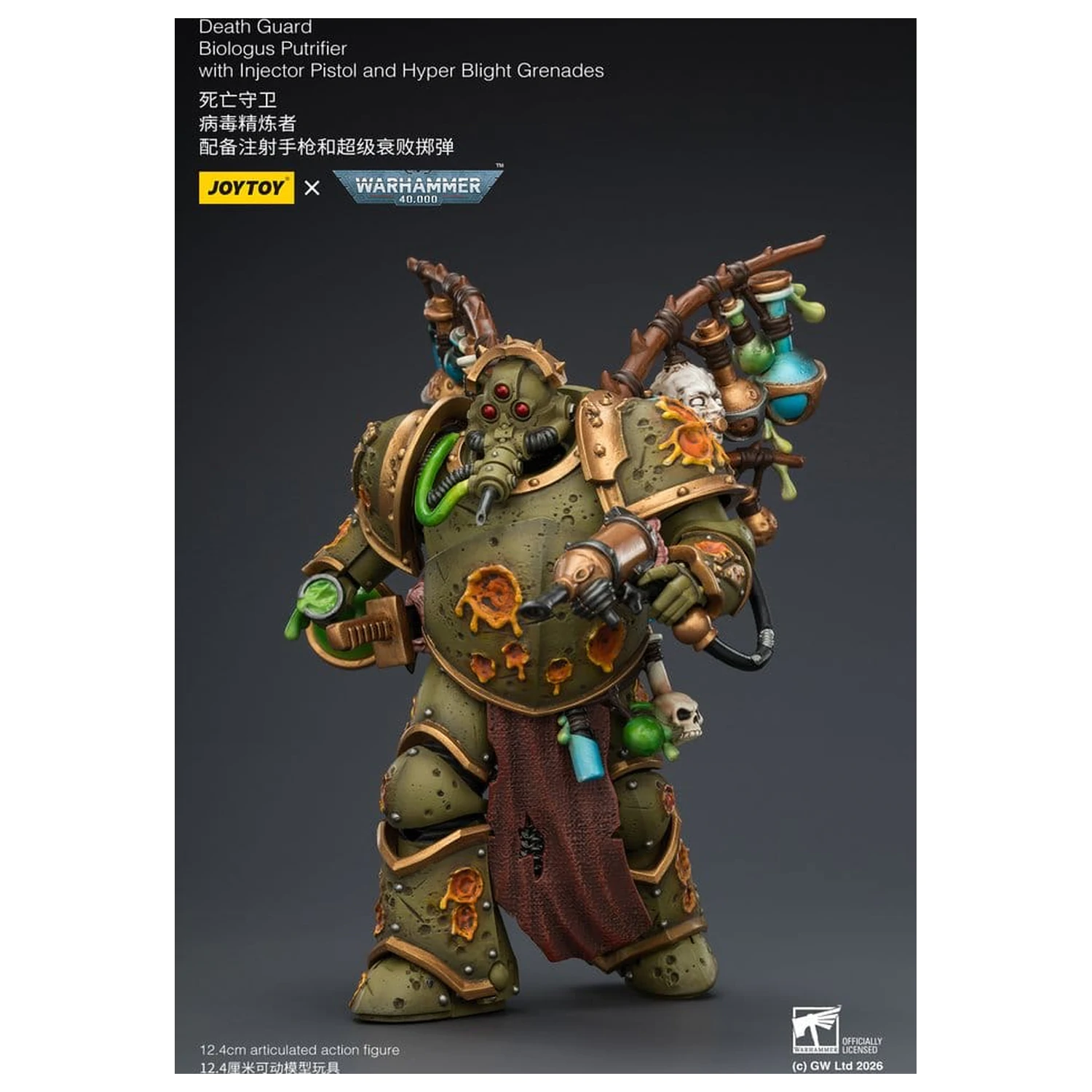 Warhammer 40,000 akčná figúrka Death Guard Biologus Putrifier 12 cm produktová fotografia