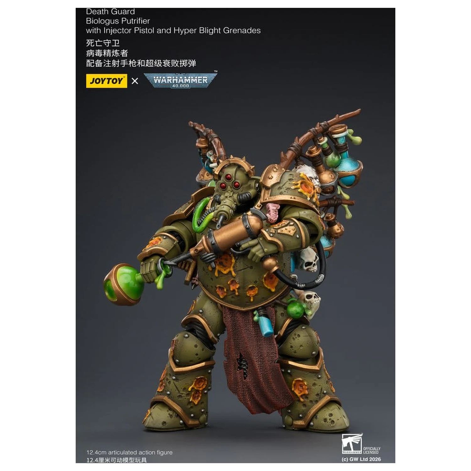 Warhammer 40,000 akčná figúrka Death Guard Biologus Putrifier 12 cm produktová fotografia