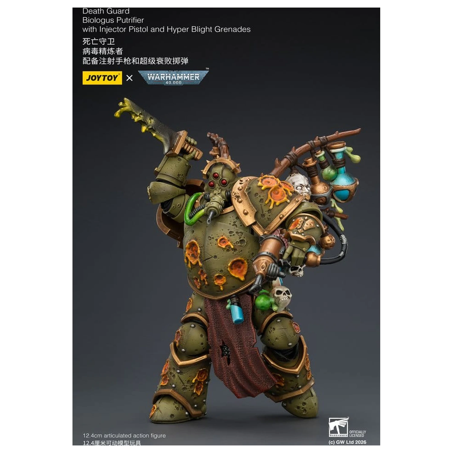 Warhammer 40,000 akčná figúrka Death Guard Biologus Putrifier 12 cm produktová fotografia