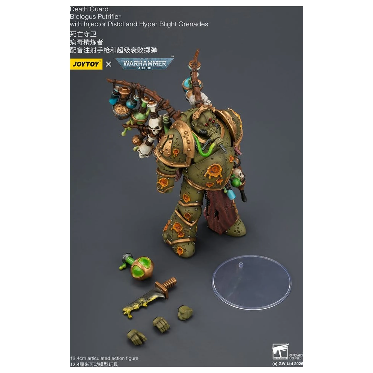 Warhammer 40,000 akčná figúrka Death Guard Biologus Putrifier 12 cm produktová fotografia