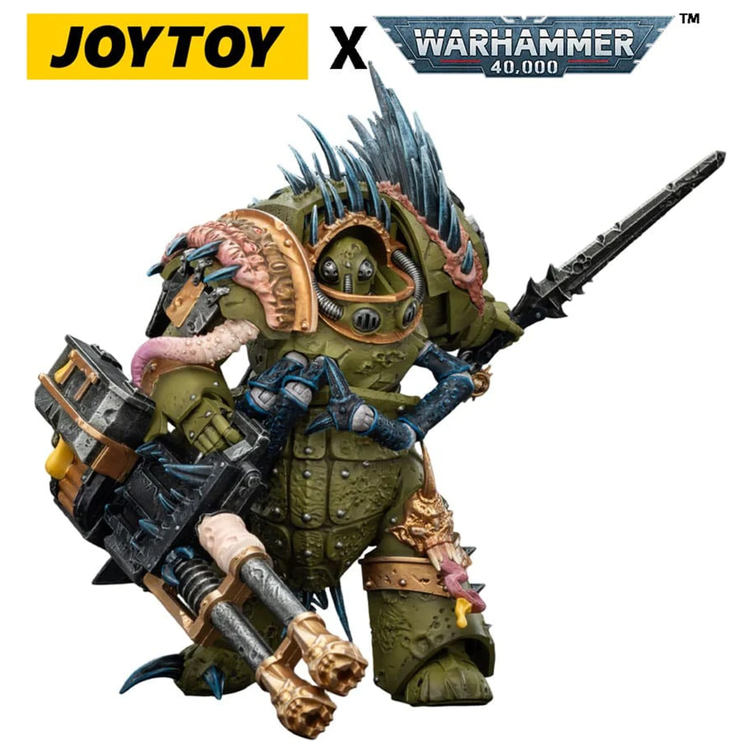 Warhammer 40,000 Akčná figúrka Death Guard Blightlord Terminator 1 s Reaper Autocannon a Bubotic Blades 14 cm produktová fotografia