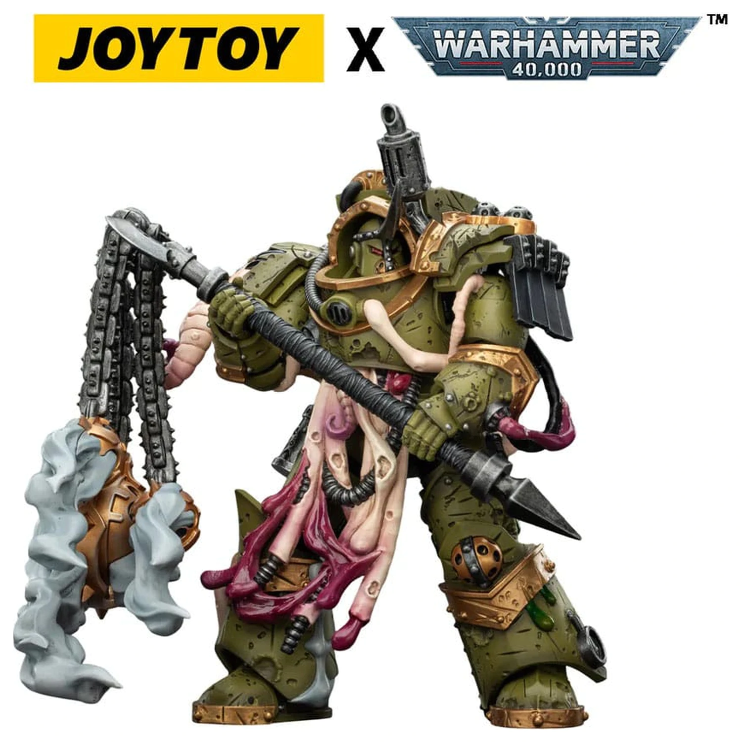 Warhammer 40,000 Akčná figúrka Death Guard Blightlord Terminator 2 s Flail of Corruption 14 cm produktová fotografia