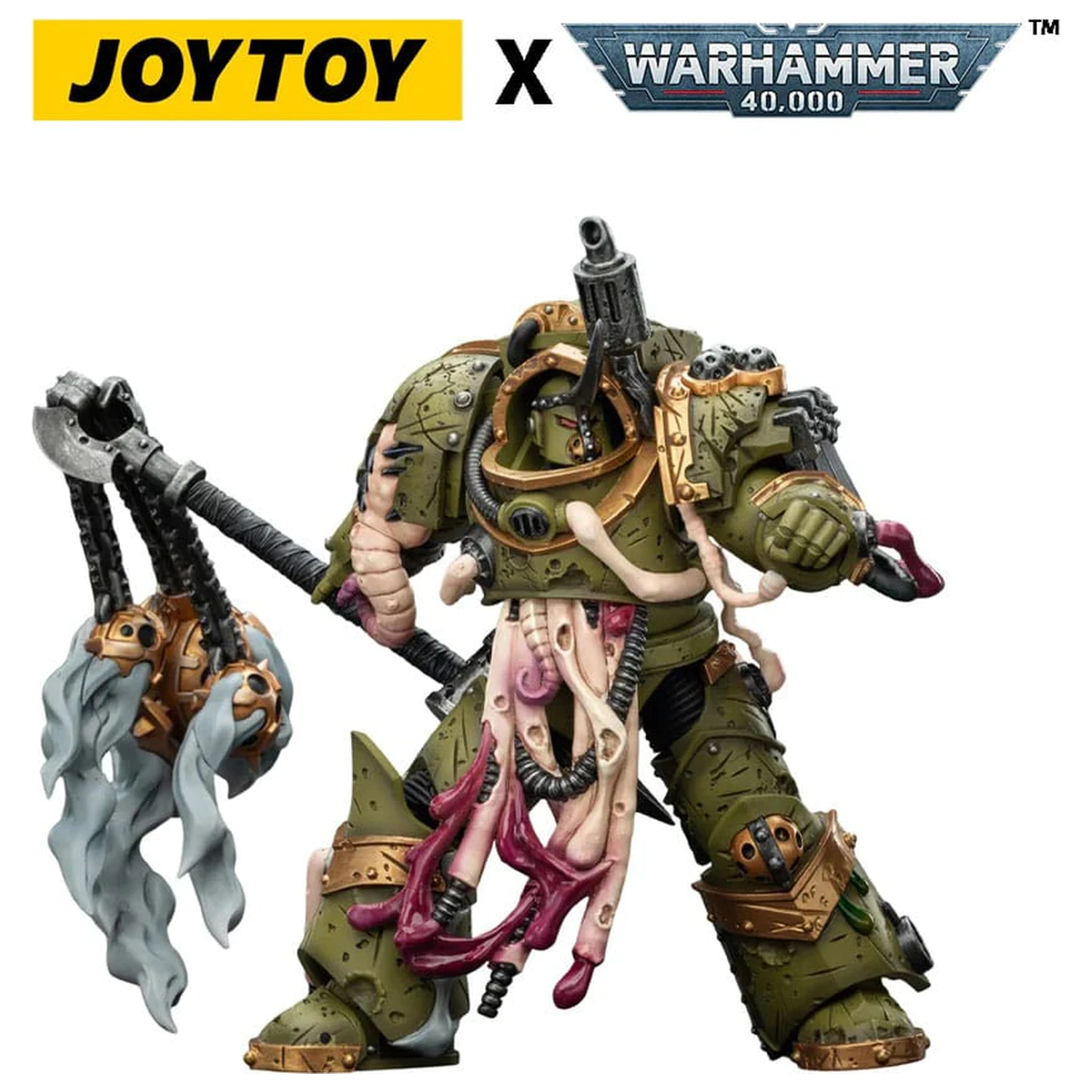 Warhammer 40,000 Akčná figúrka Death Guard Blightlord Terminator 2 s Flail of Corruption 14 cm produktová fotografia