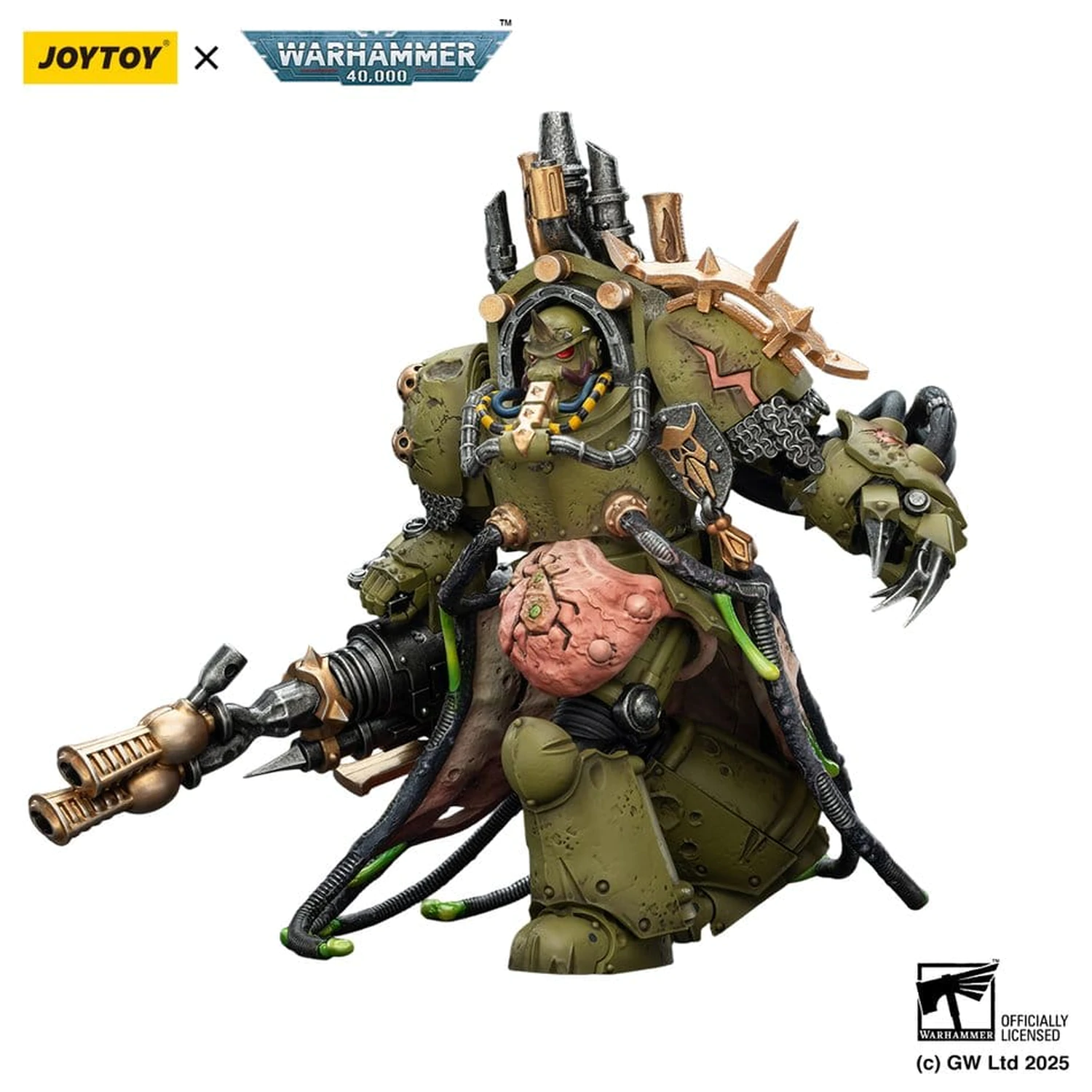 Warhammer 40,000 Akčná figúrka Death Guard Lord of Virulence s Power Fist a Twin Plague Spewer 14 cm produktová fotografia