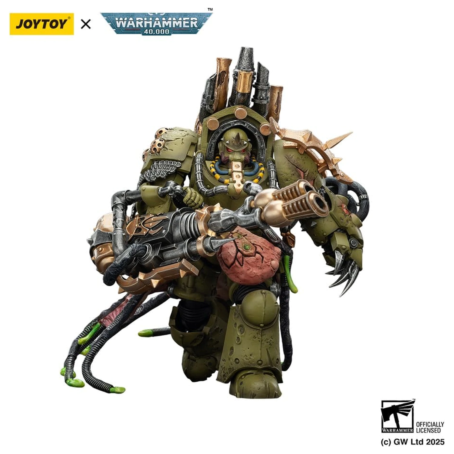 Warhammer 40,000 Akčná figúrka Death Guard Lord of Virulence s Power Fist a Twin Plague Spewer 14 cm produktová fotografia