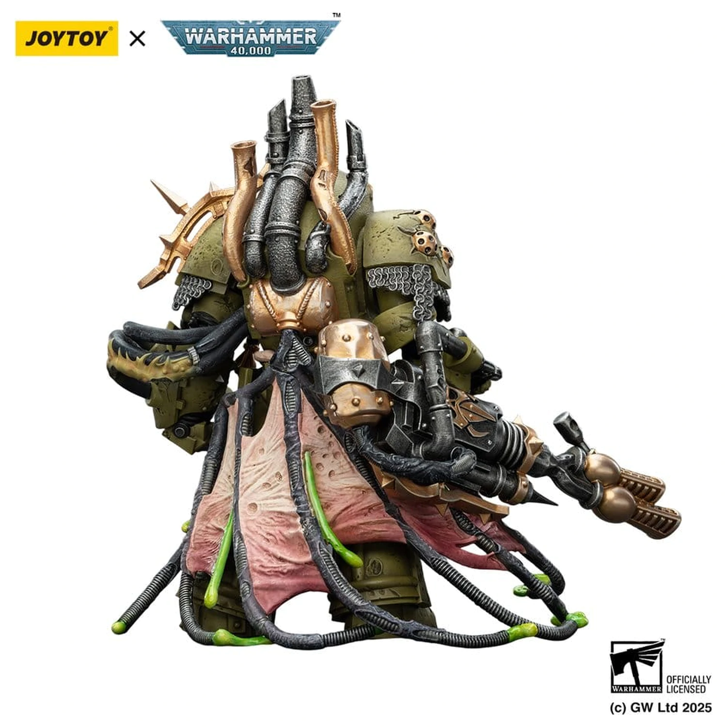 Warhammer 40,000 Akčná figúrka Death Guard Lord of Virulence s Power Fist a Twin Plague Spewer 14 cm produktová fotografia