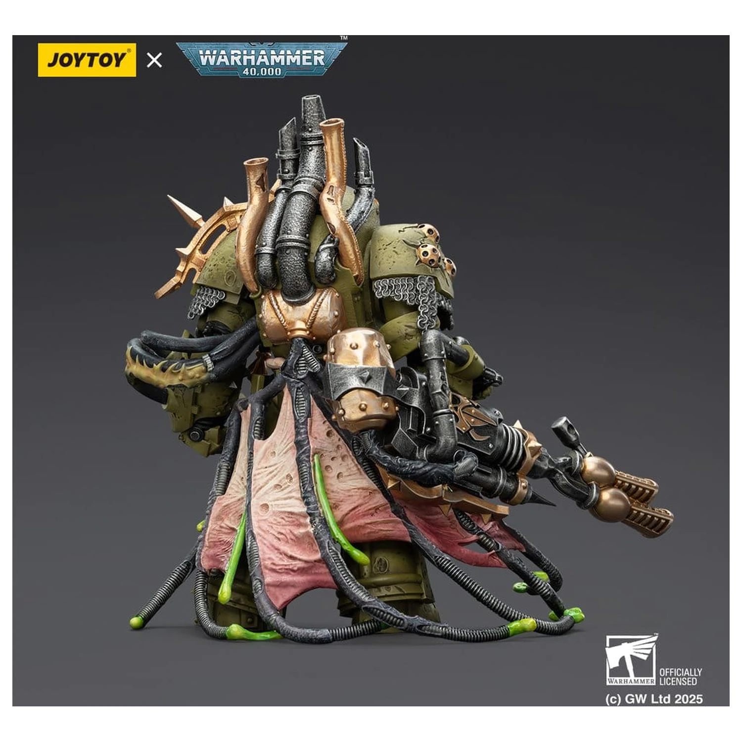 Warhammer 40,000 Akčná figúrka Death Guard Lord of Virulence s Power Fist a Twin Plague Spewer 14 cm produktová fotografia
