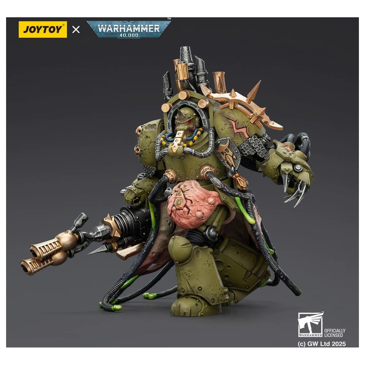Warhammer 40,000 Akčná figúrka Death Guard Lord of Virulence s Power Fist a Twin Plague Spewer 14 cm produktová fotografia